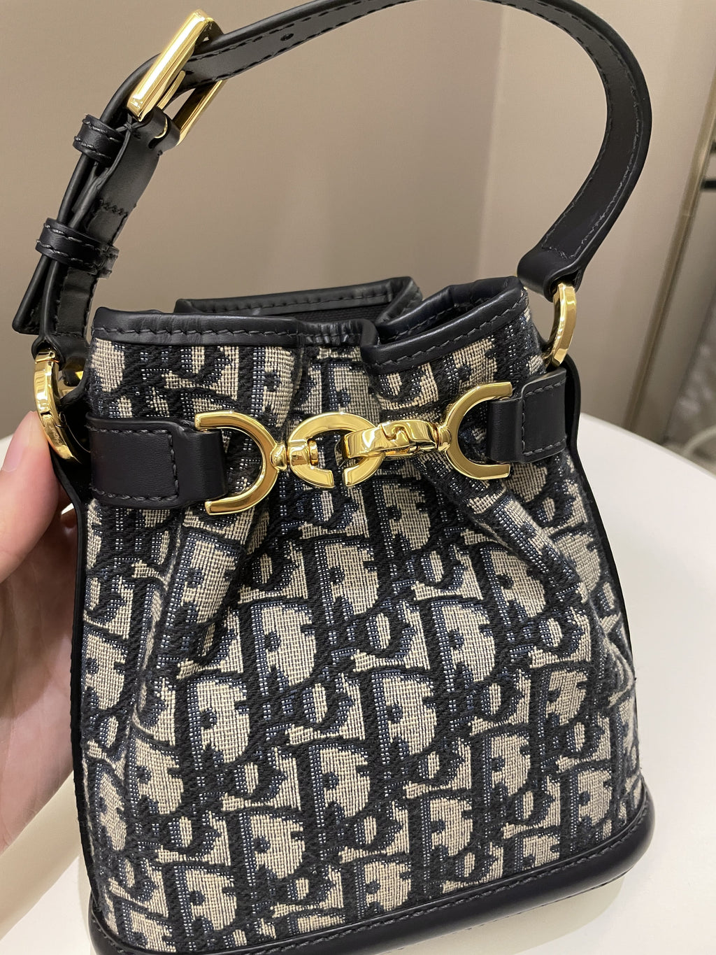 Dior CÃƒÂ¢Ã¢â€šÂ¬Ã¢â€žÂ¢est Bucket Bag Blue Dior Oblique