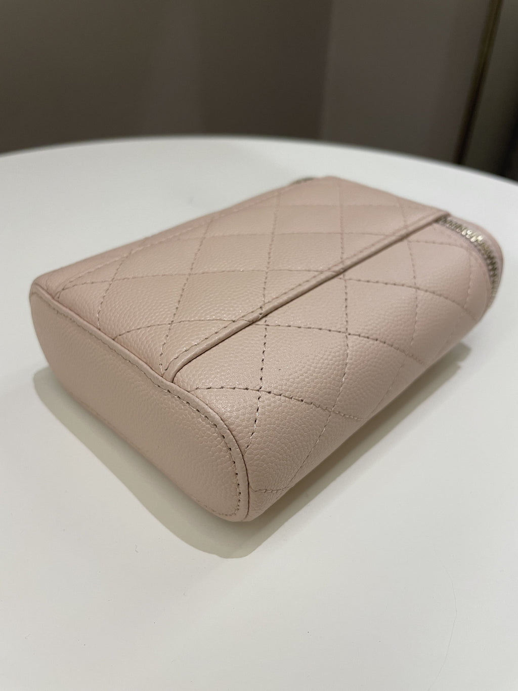 Chanel 21C Quilted Vanity Vertical Beige Caviar