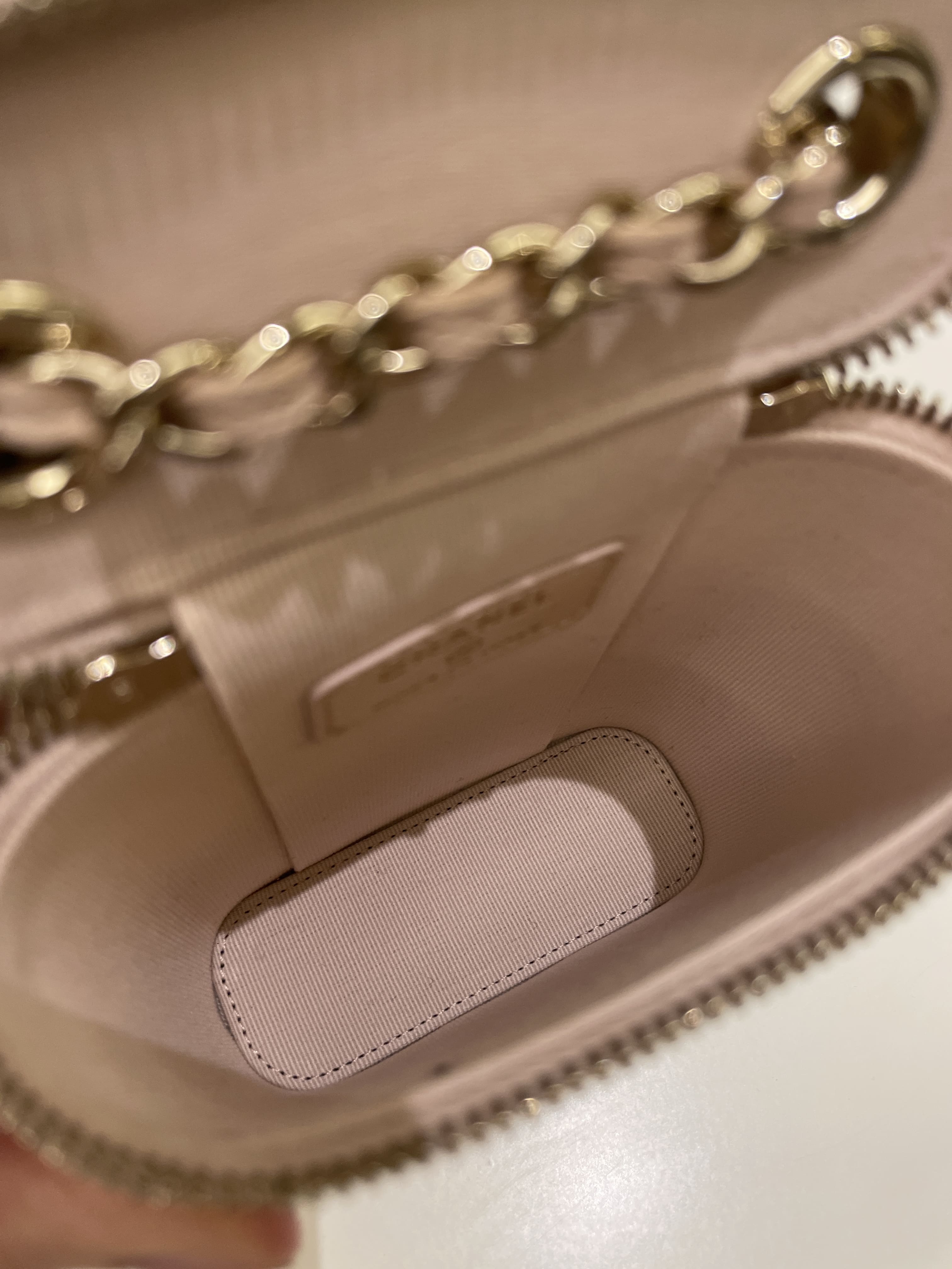 Chanel 21C Quilted Vanity Vertical Beige Caviar
