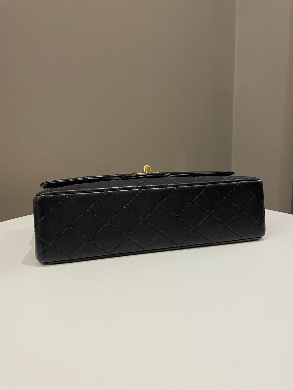 Chanel Vintage Classic Quilted Medium Double Flap Black Lambskin
