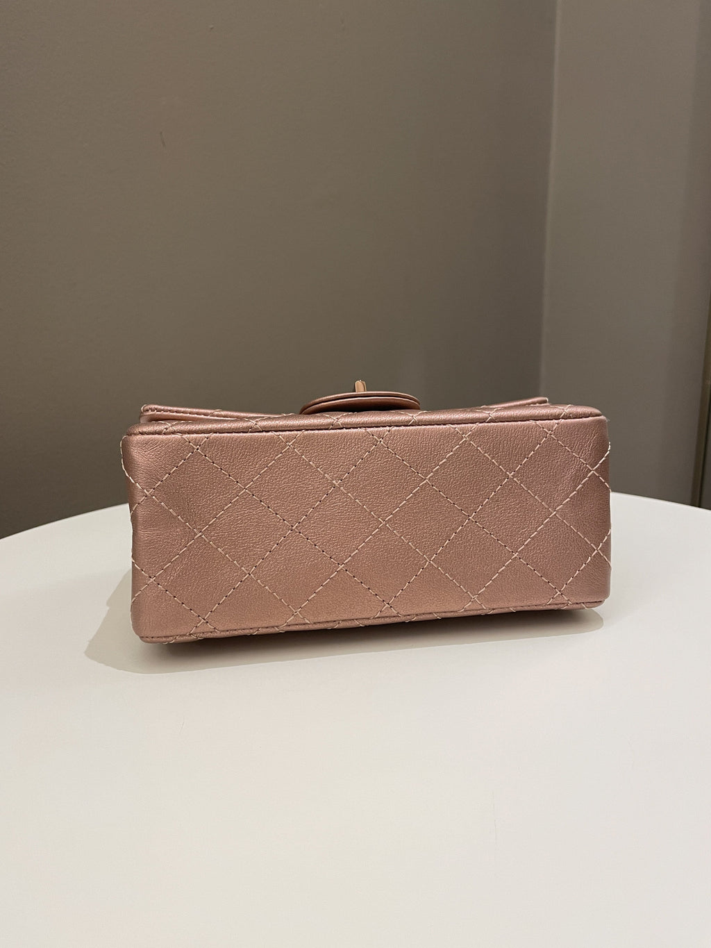Chanel Classic 2.55 Quilted Mini Reissue Rose Gold Calfskin