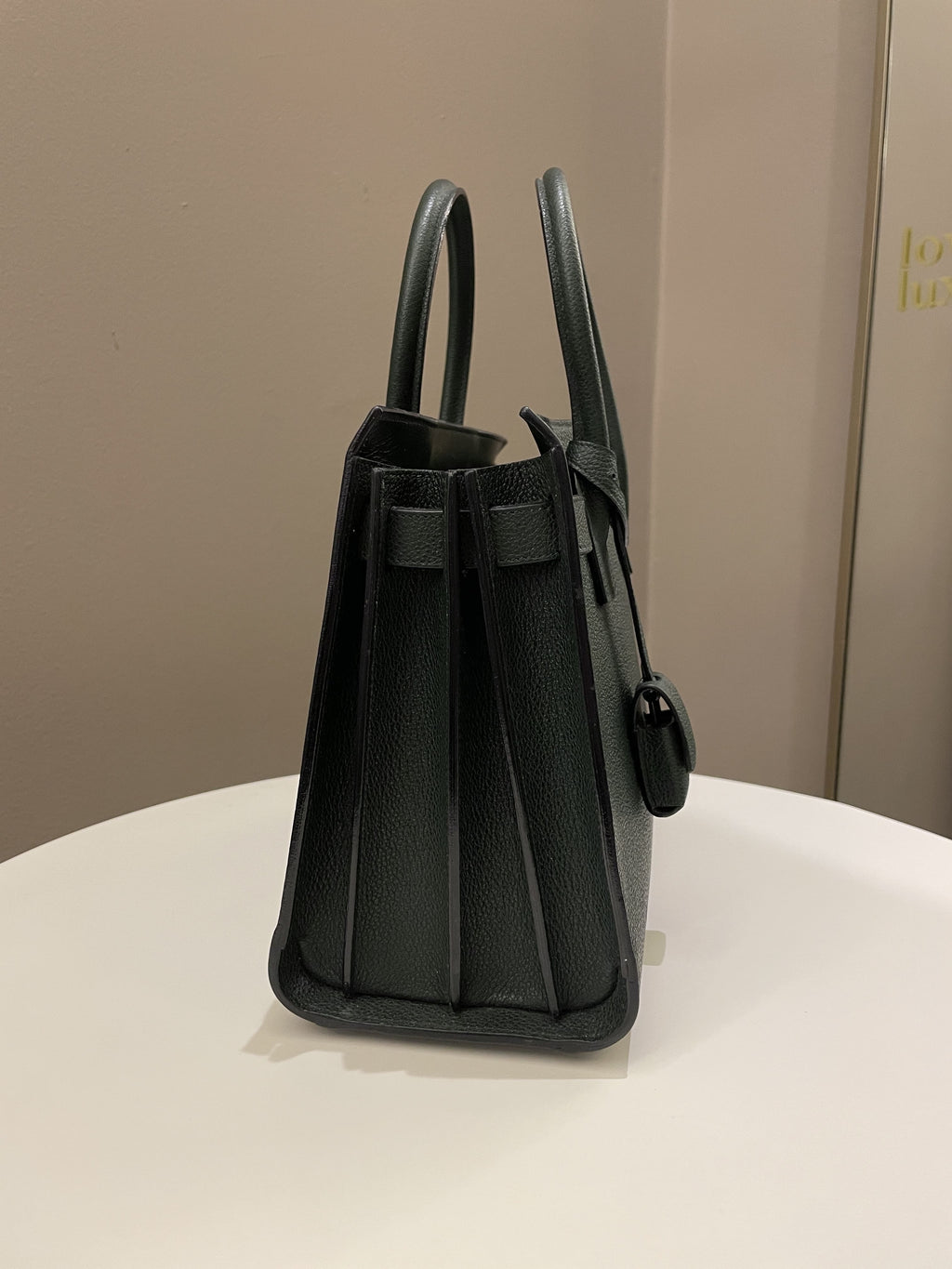 Saint Laurent Sac De Jour Dark Forest Grainy Leather