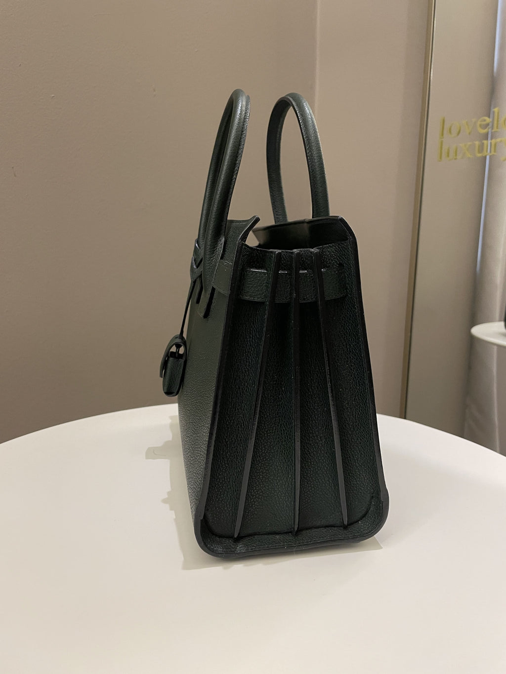 Saint Laurent Sac De Jour Dark Forest Grainy Leather
