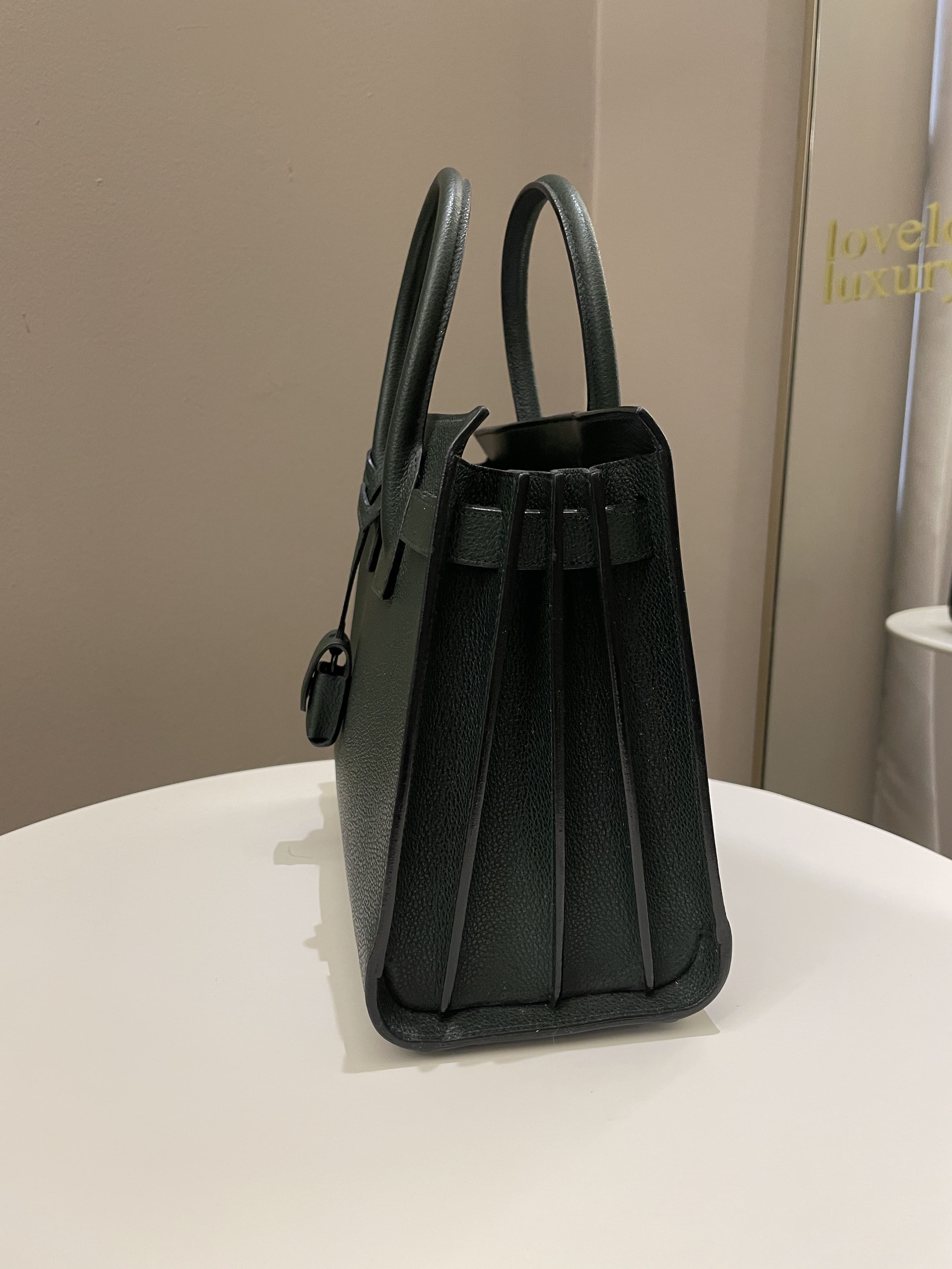 Saint Laurent Sac De Jour Dark Forest Grainy Leather