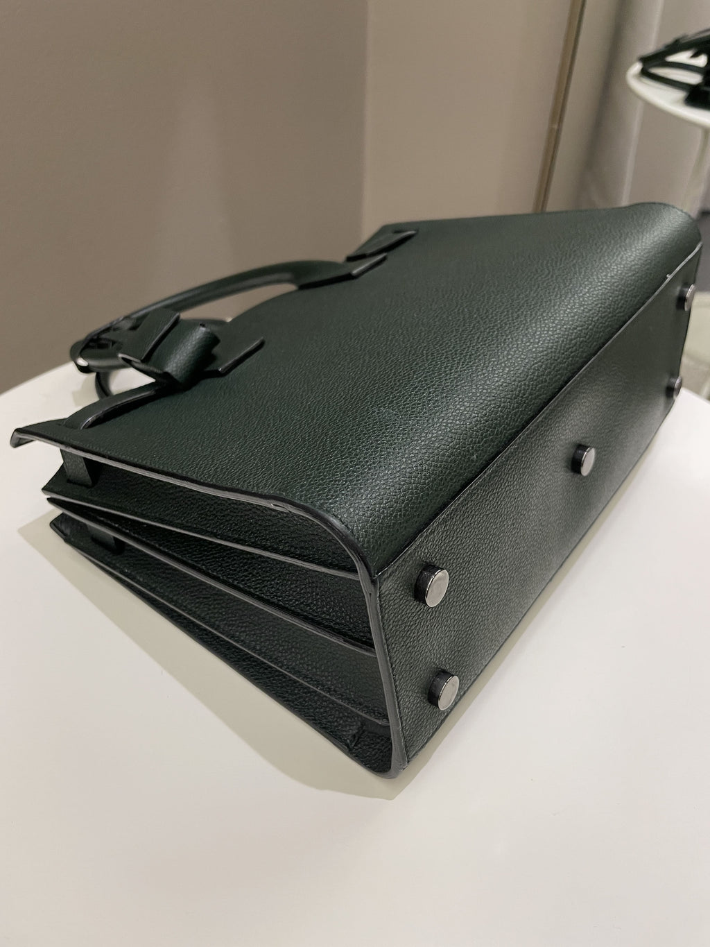 Saint Laurent Sac De Jour Dark Forest Grainy Leather