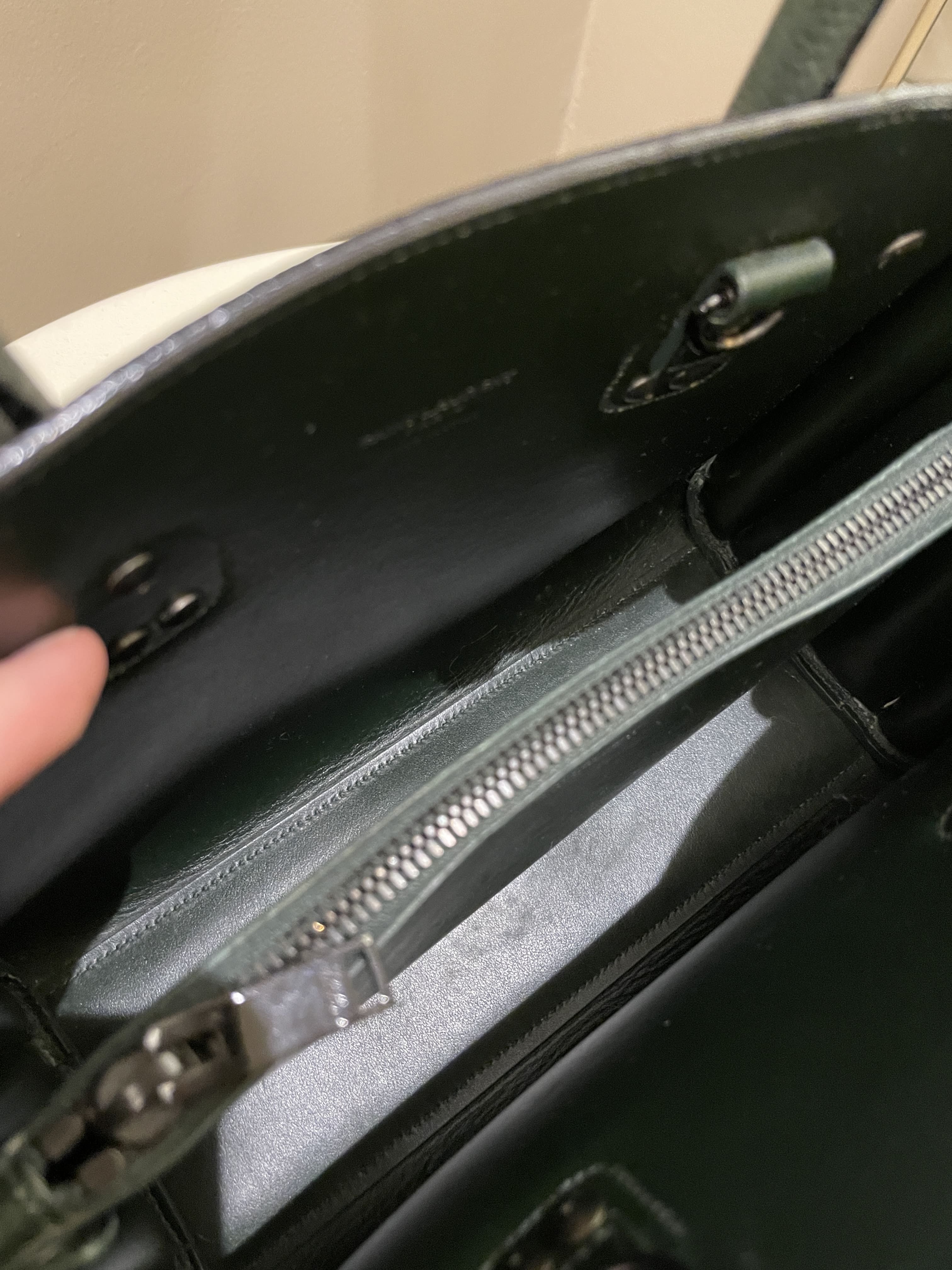 Saint Laurent Sac De Jour Dark Forest Grainy Leather
