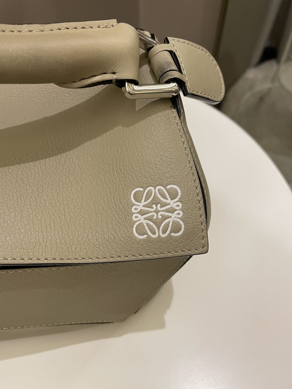 Loewe Puzzle Bag Beige Grainy Calfskin
