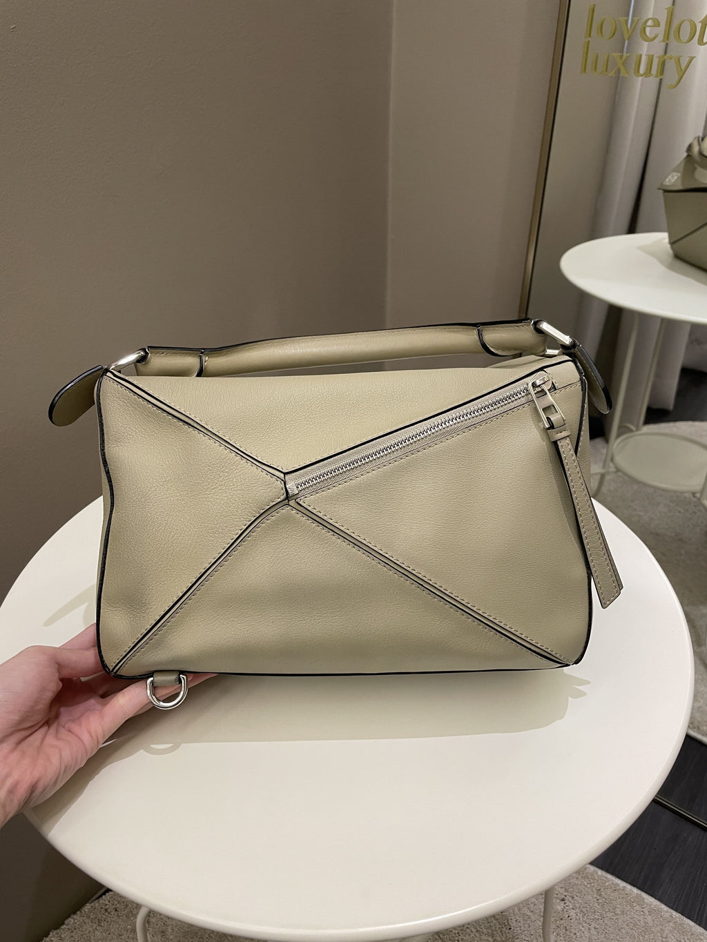 Loewe Puzzle Bag Beige Grainy Calfskin