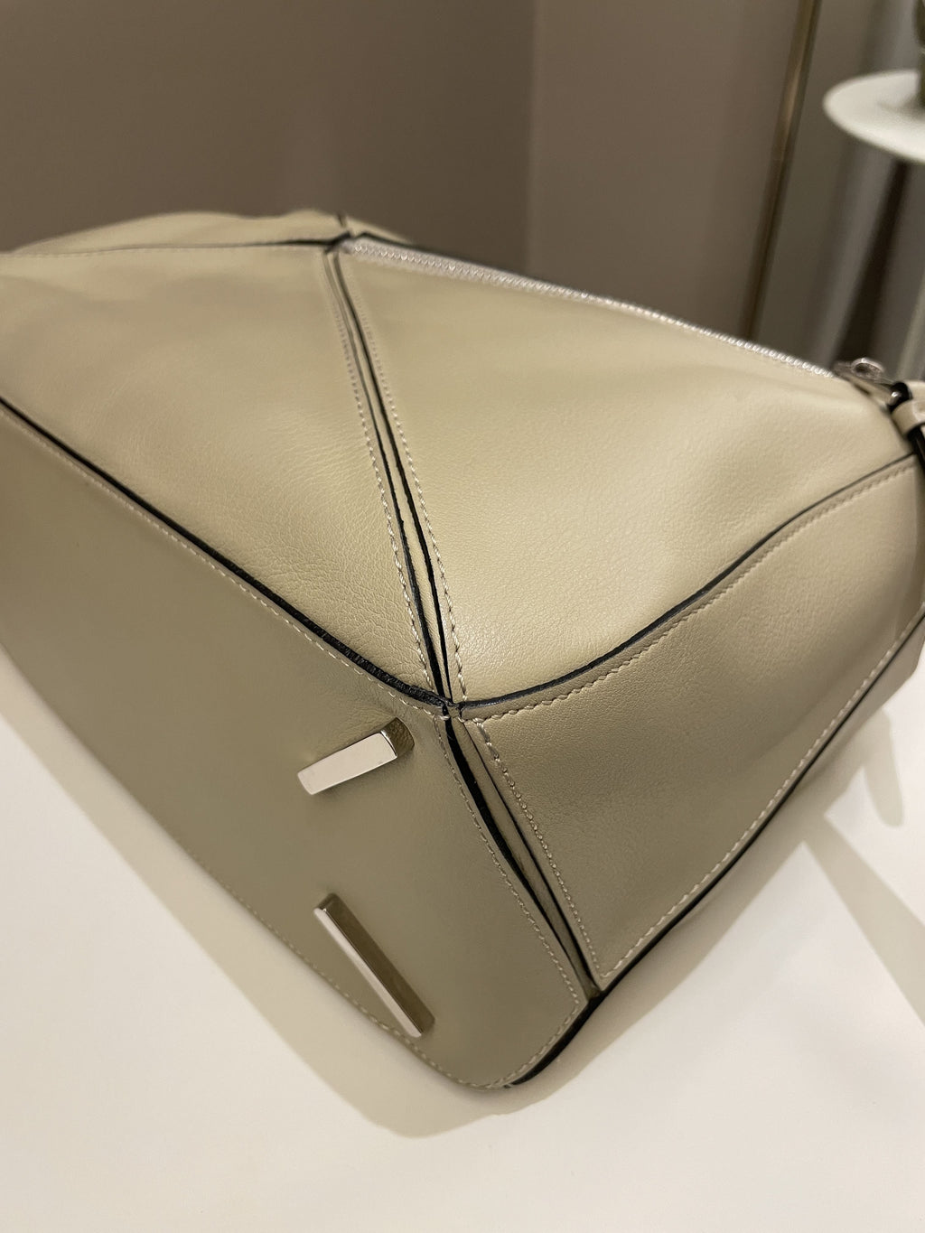 Loewe Puzzle Bag Beige Grainy Calfskin