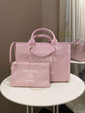 Chanel 22B Deauville Shopper Tote Sweet Pink