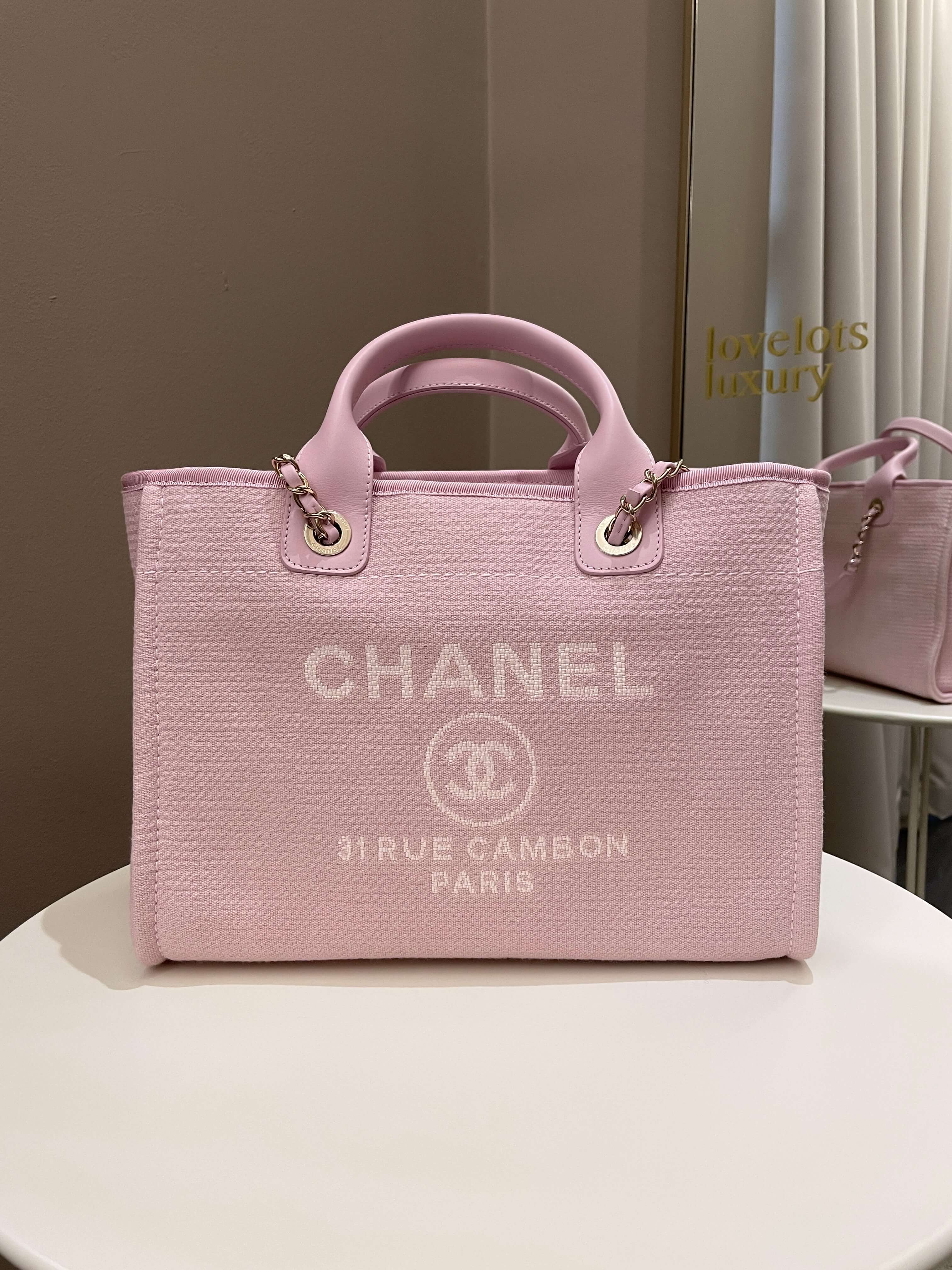 Chanel 22B Deauville Shopper Tote Sweet Pink