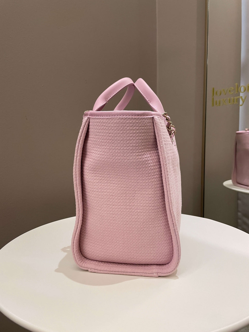 Chanel 22B Deauville Shopper Tote Sweet Pink