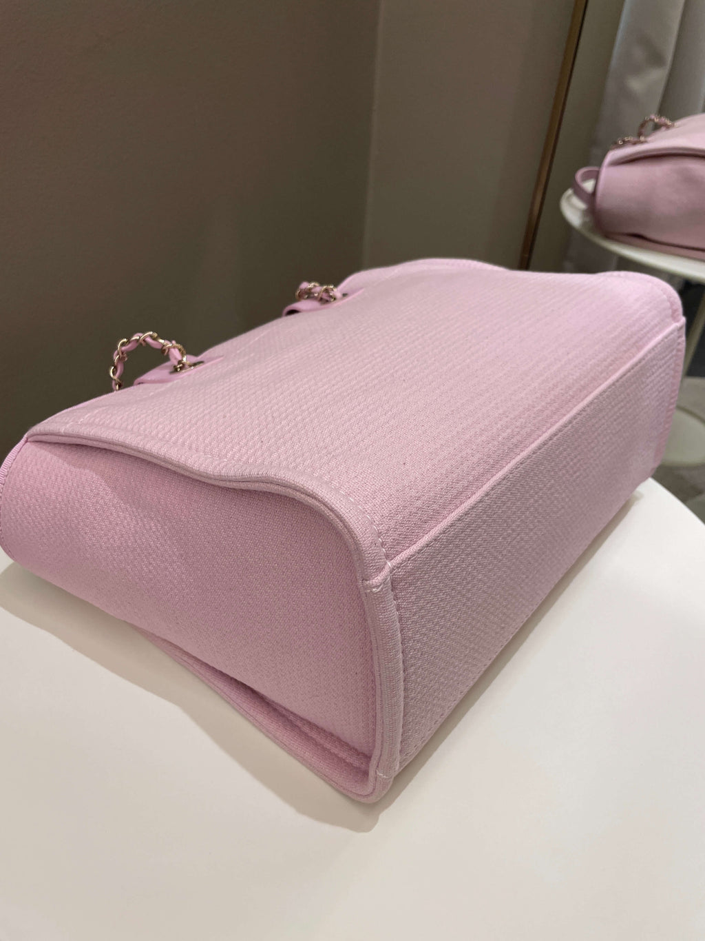 Chanel 22B Deauville Shopper Tote Sweet Pink