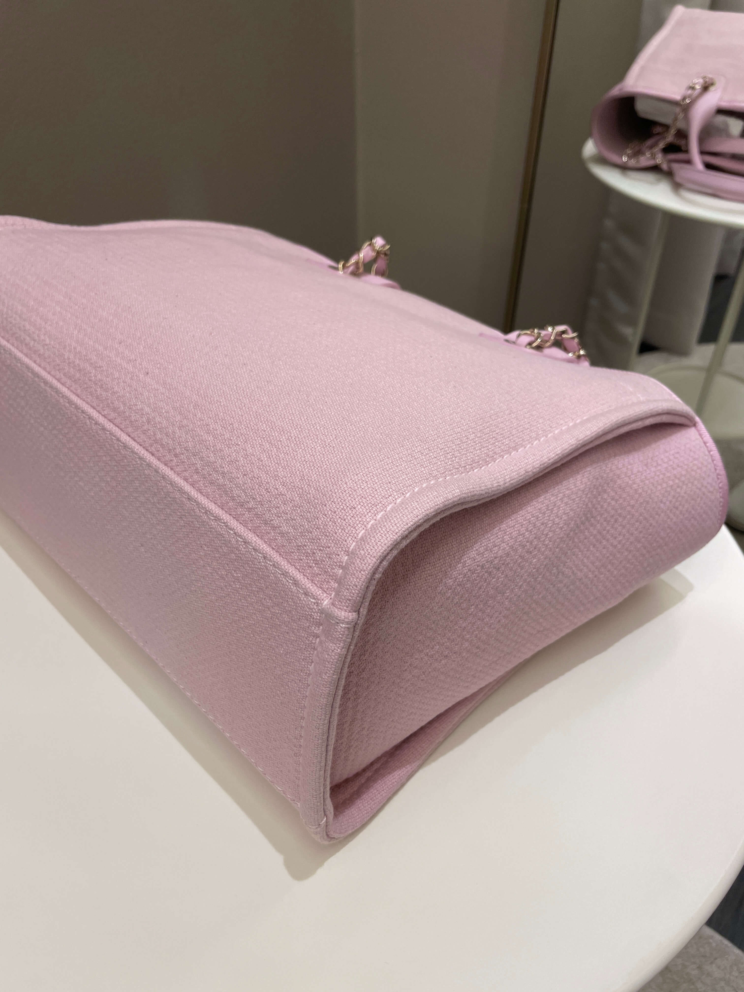 Chanel 22B Deauville Shopper Tote Sweet Pink