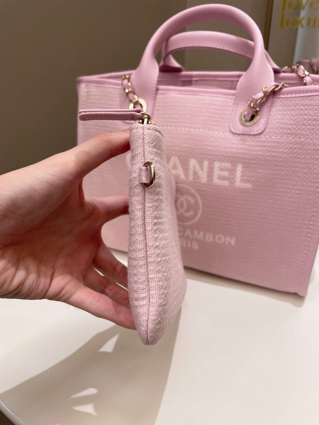 Chanel 22B Deauville Shopper Tote Sweet Pink