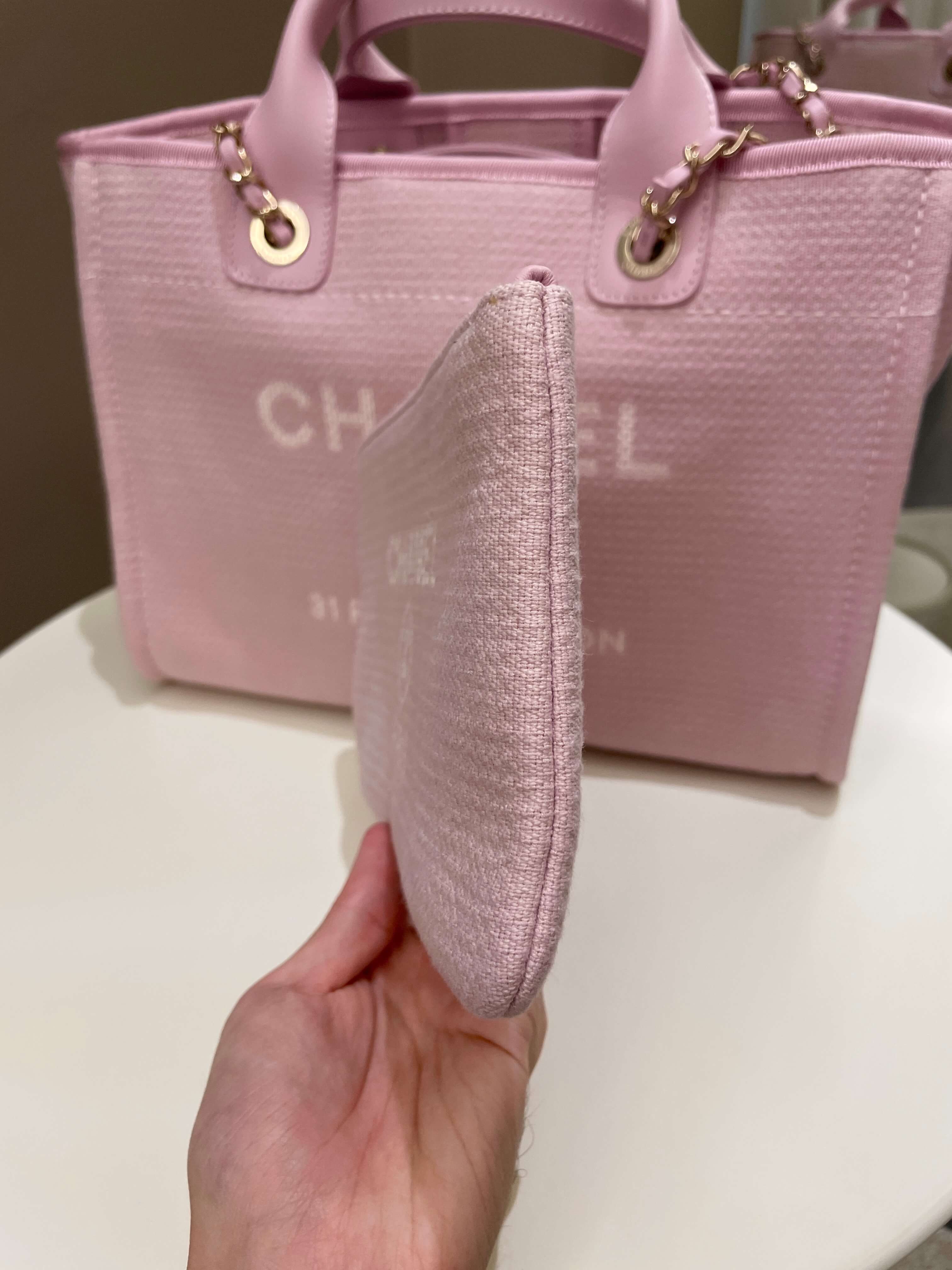 Chanel 22B Deauville Shopper Tote Sweet Pink
