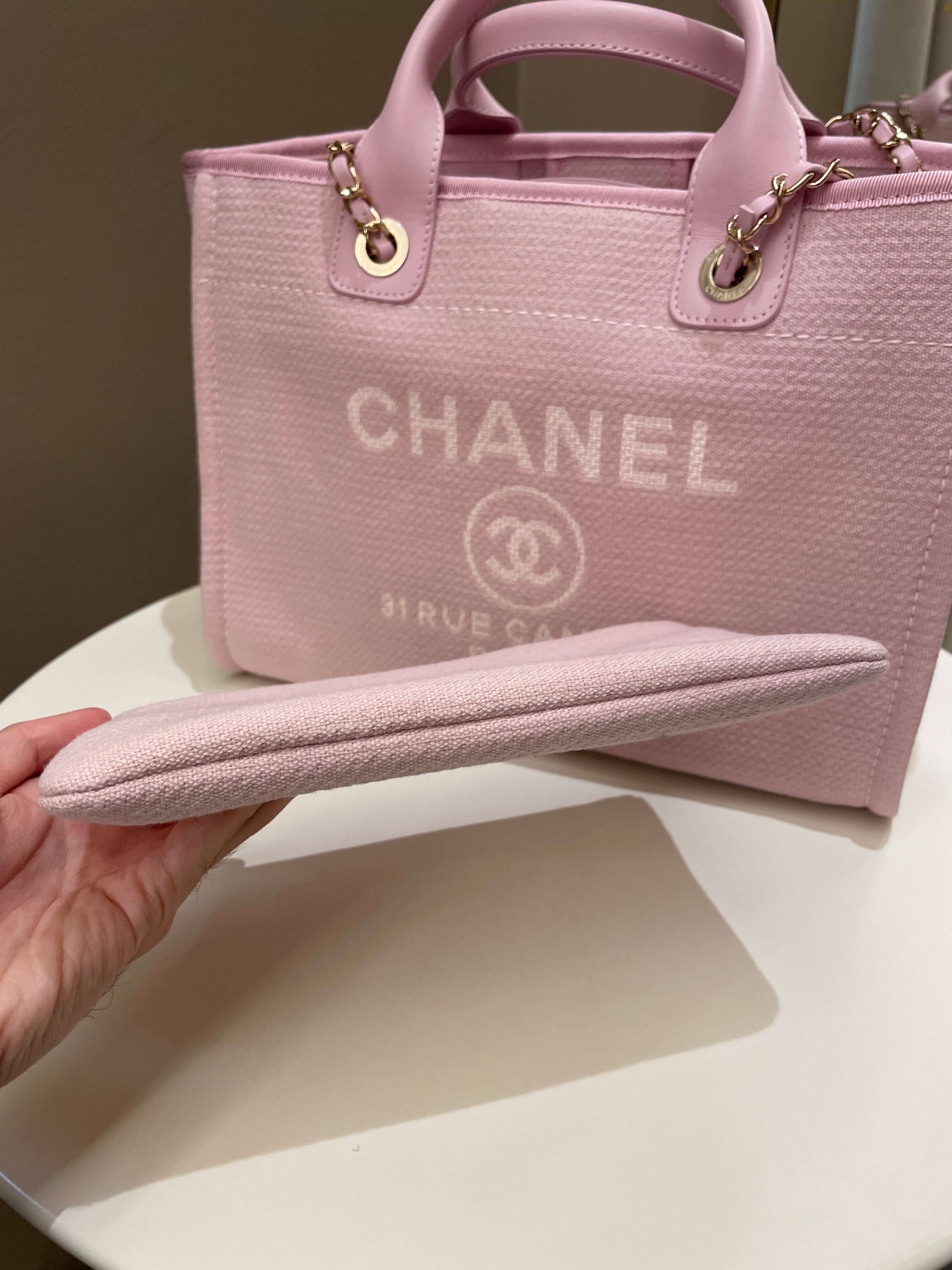 Chanel 22B Deauville Shopper Tote Sweet Pink