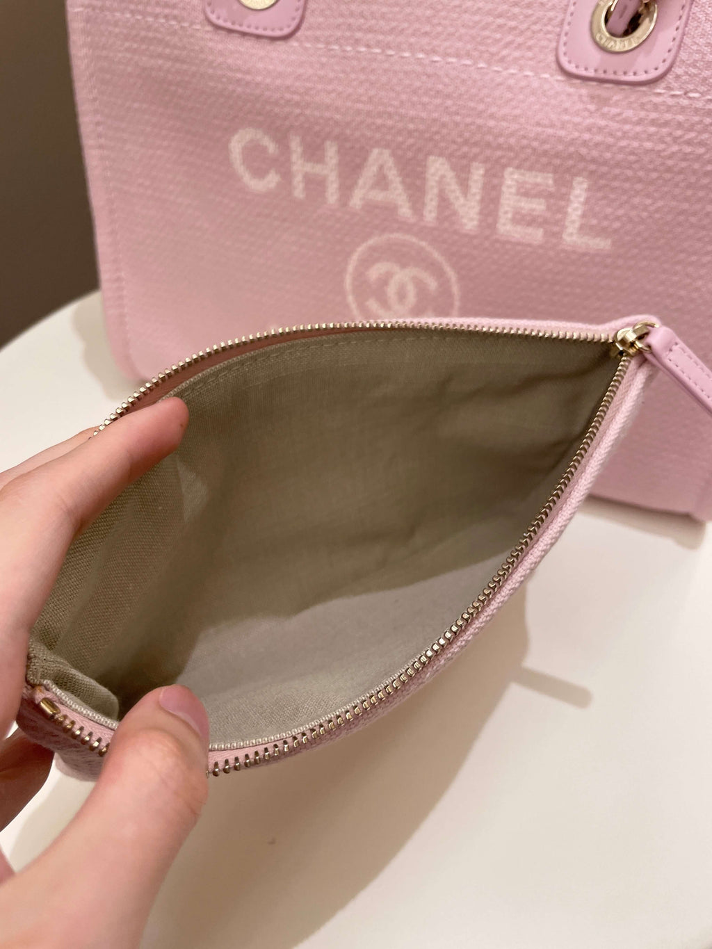 Chanel 22B Deauville Shopper Tote Sweet Pink