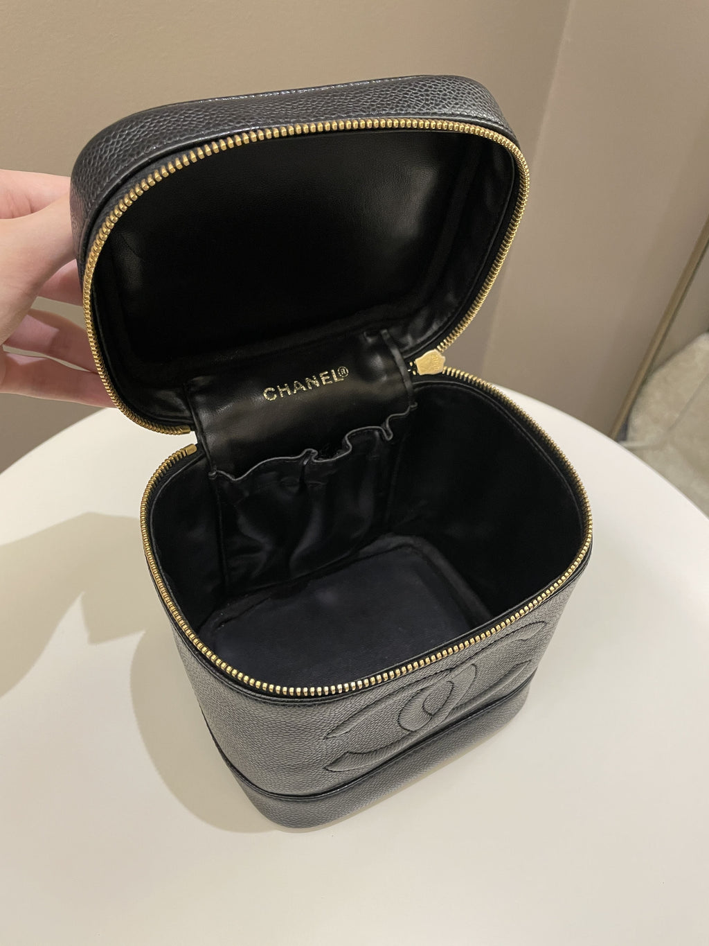 Chanel Vintage Vanity Black Caviar