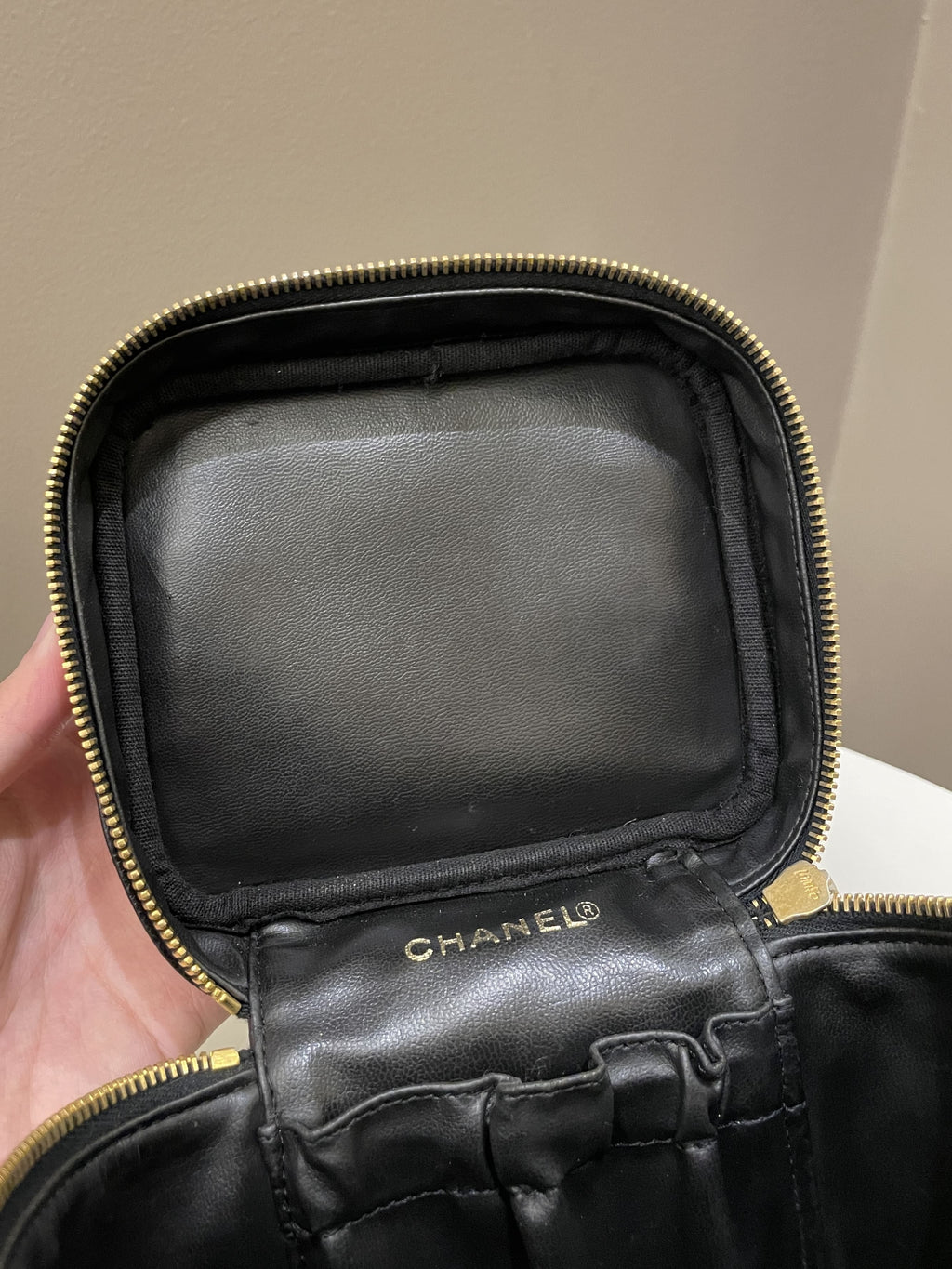 Chanel Vintage Vanity Black Caviar