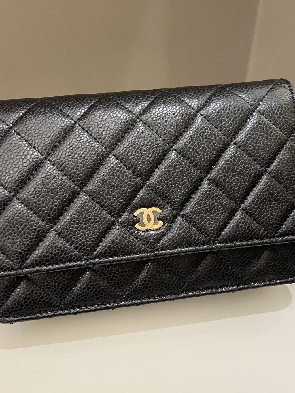 Chanel Classic Quilted Wallet on Chain Black Caviar