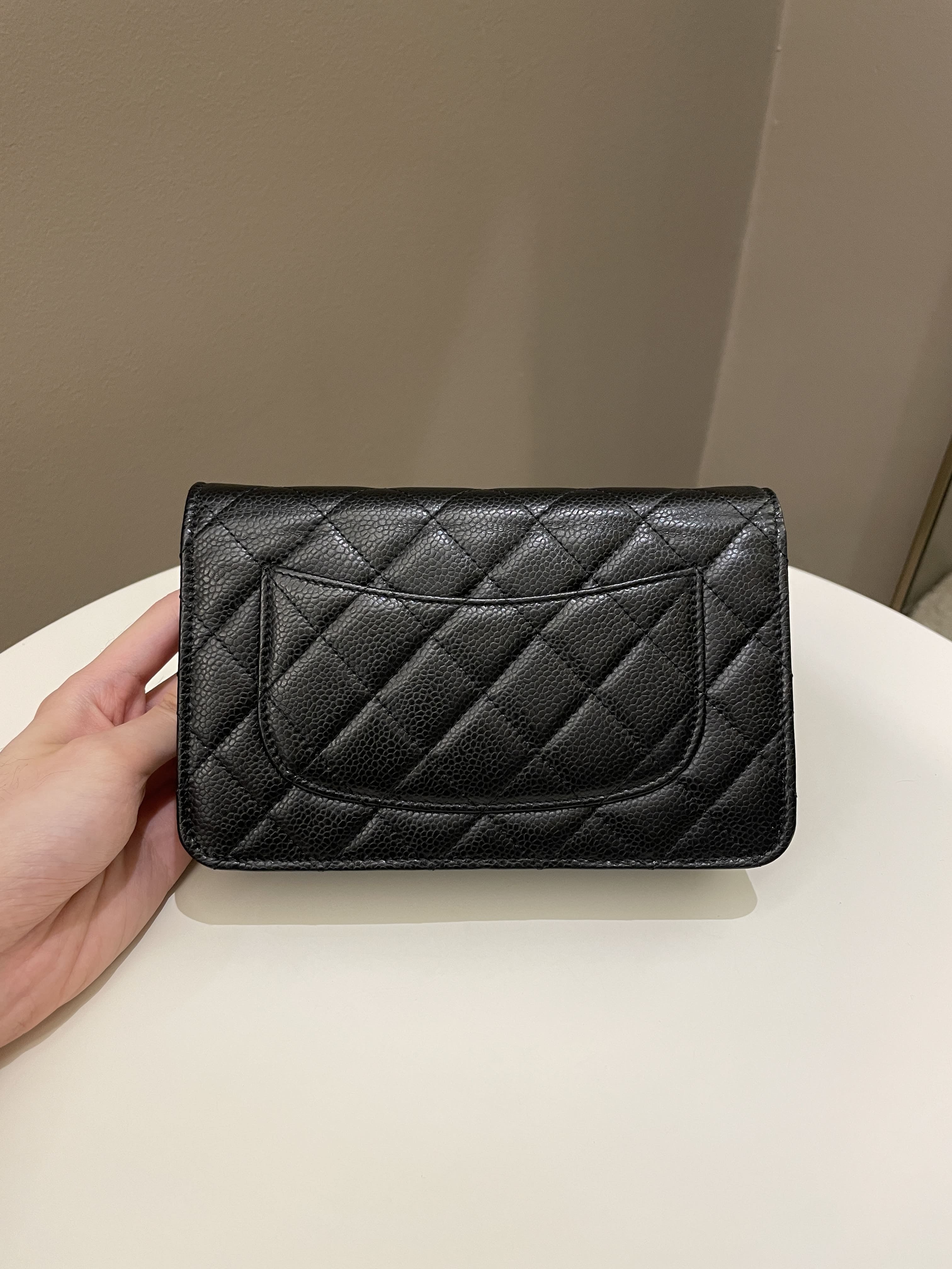Chanel Classic Quilted Wallet on Chain Black Caviar