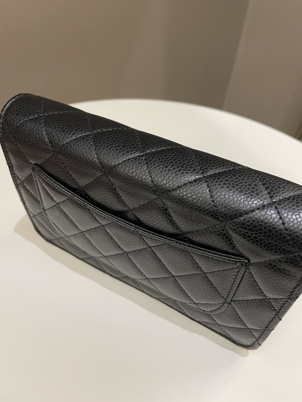 Chanel Classic Quilted Wallet on Chain Black Caviar