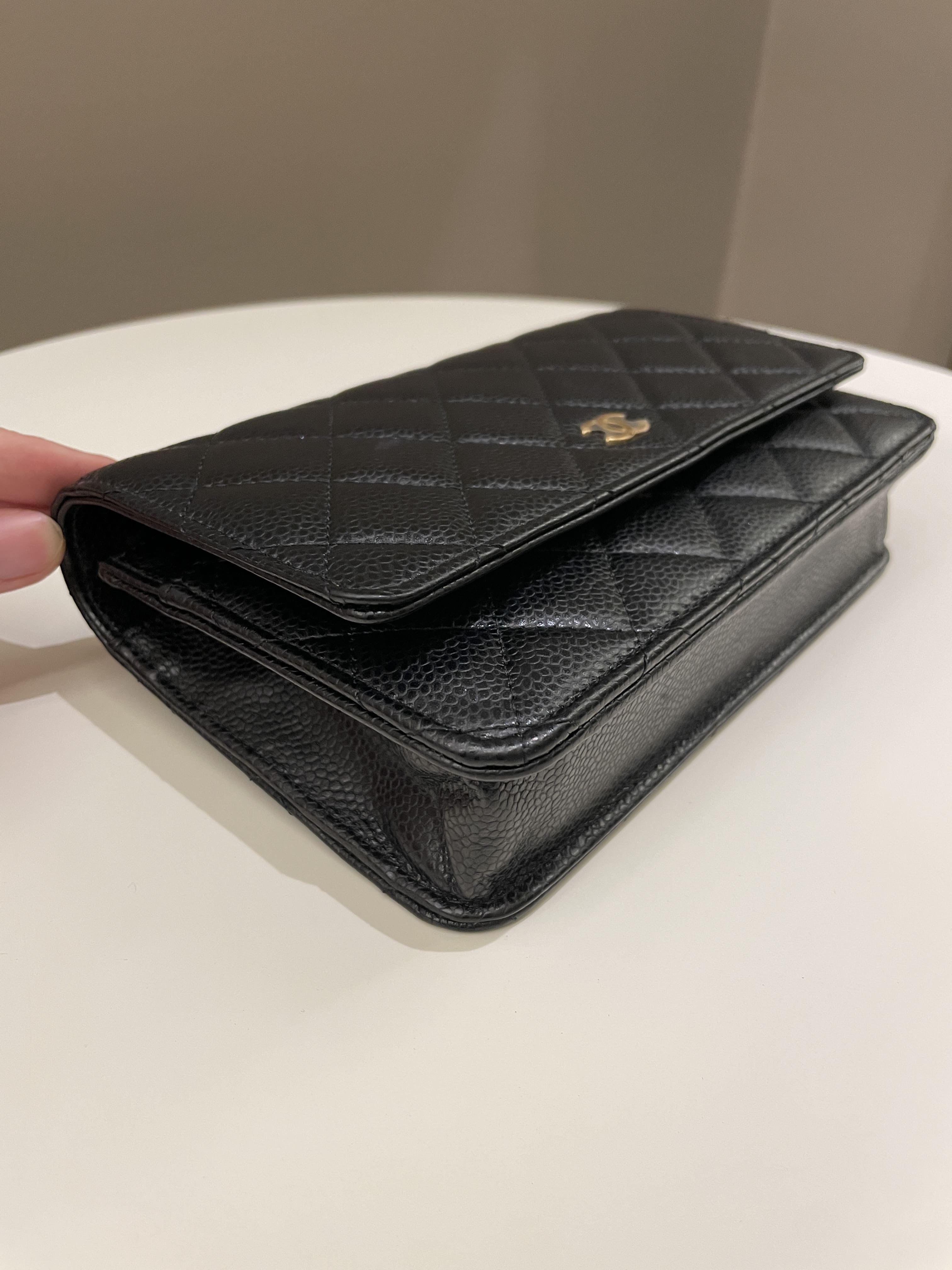 Chanel Classic Quilted Wallet on Chain Black Caviar