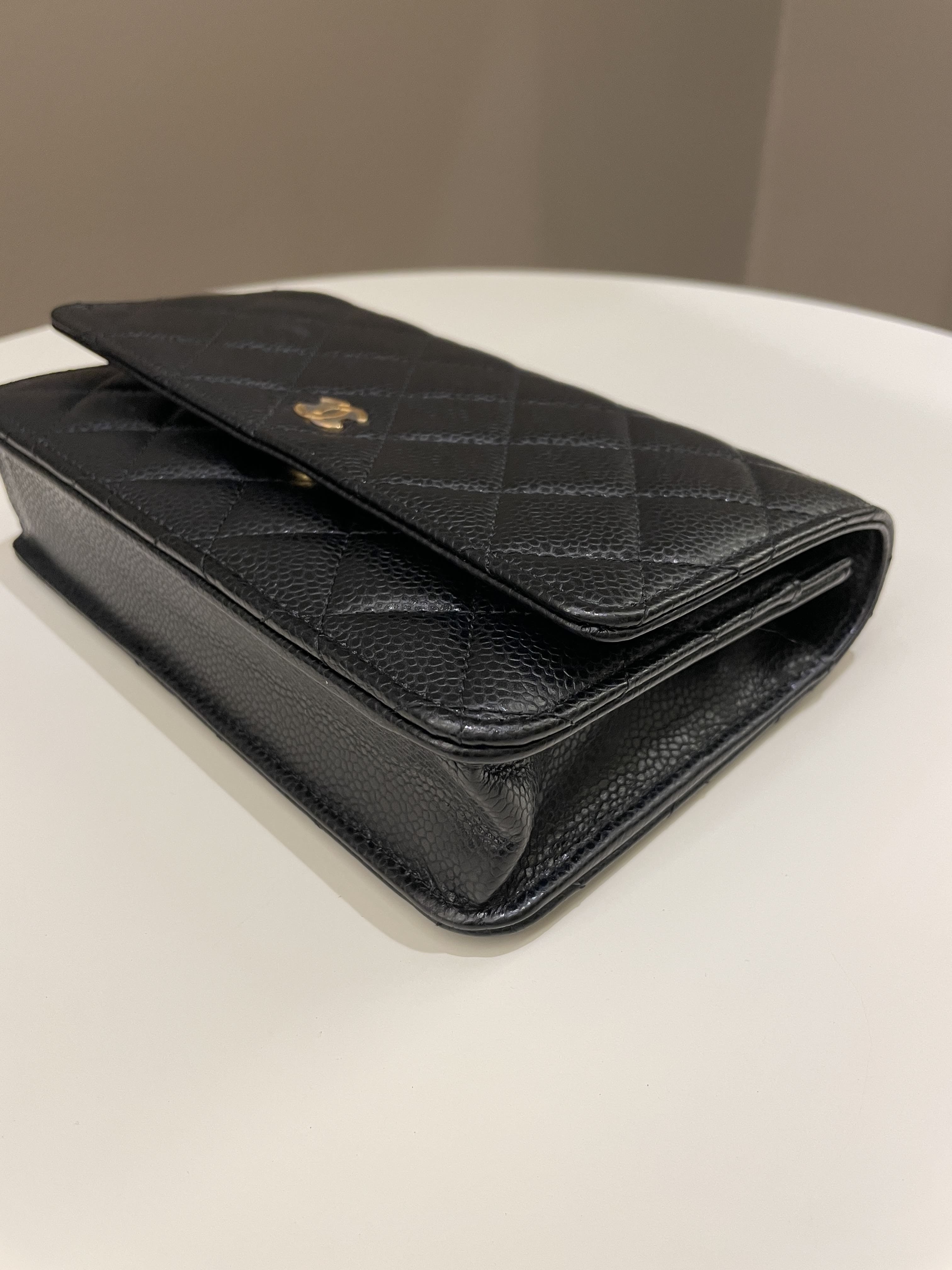 Chanel Classic Quilted Wallet on Chain Black Caviar