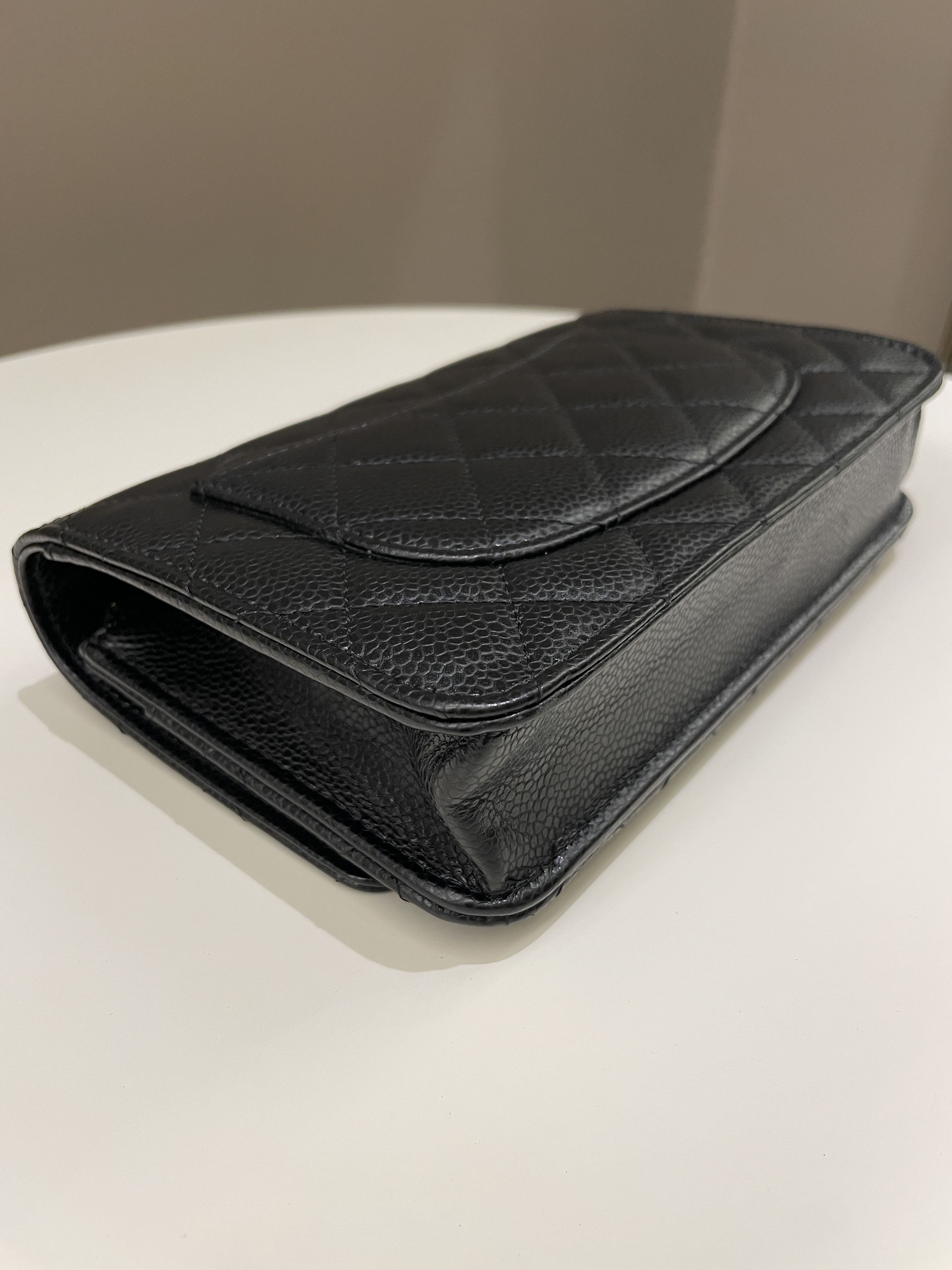 Chanel Classic Quilted Wallet on Chain Black Caviar