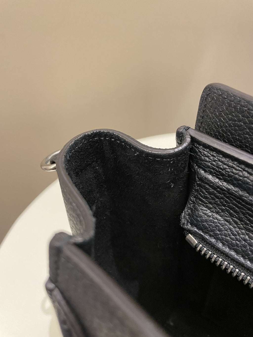 Celine Nano Luggage Black Grainy Calfskin