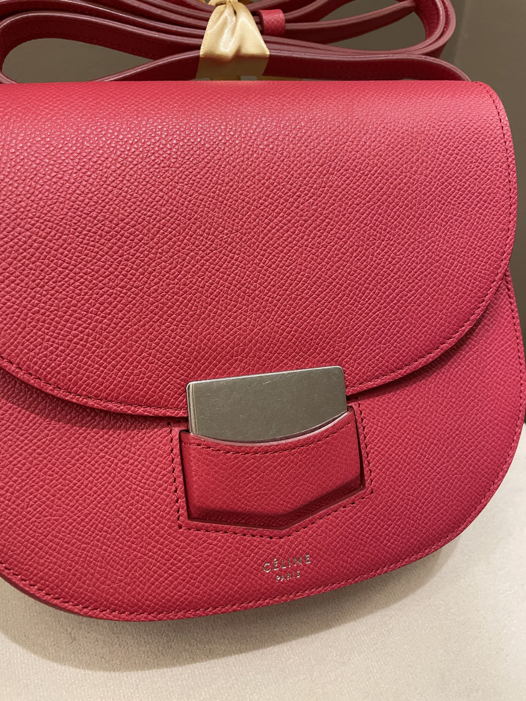 Celine Trotteur Bag Light Red (Epsom Like) Leather
