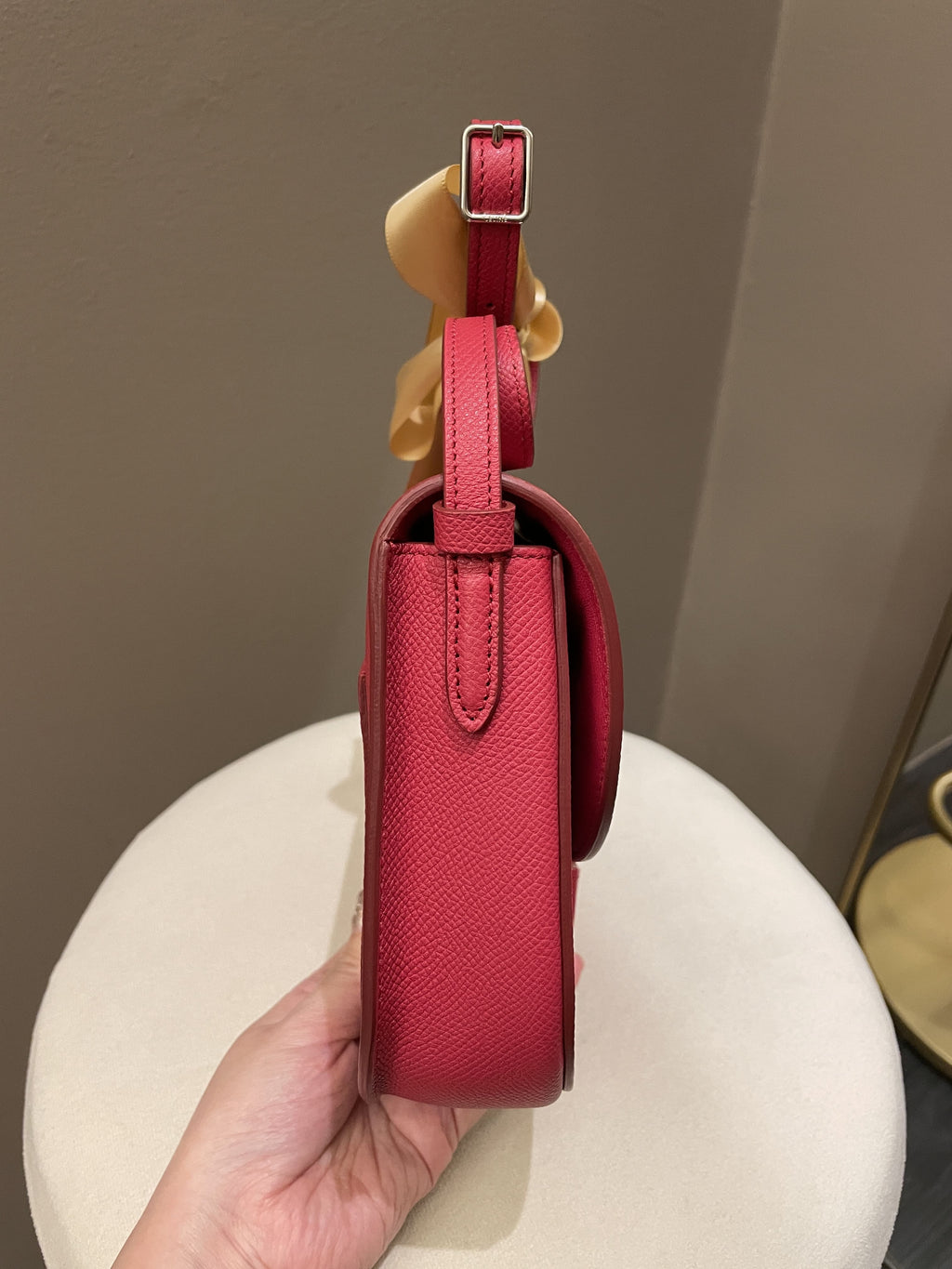 Celine Trotteur Bag Light Red (Epsom Like) Leather