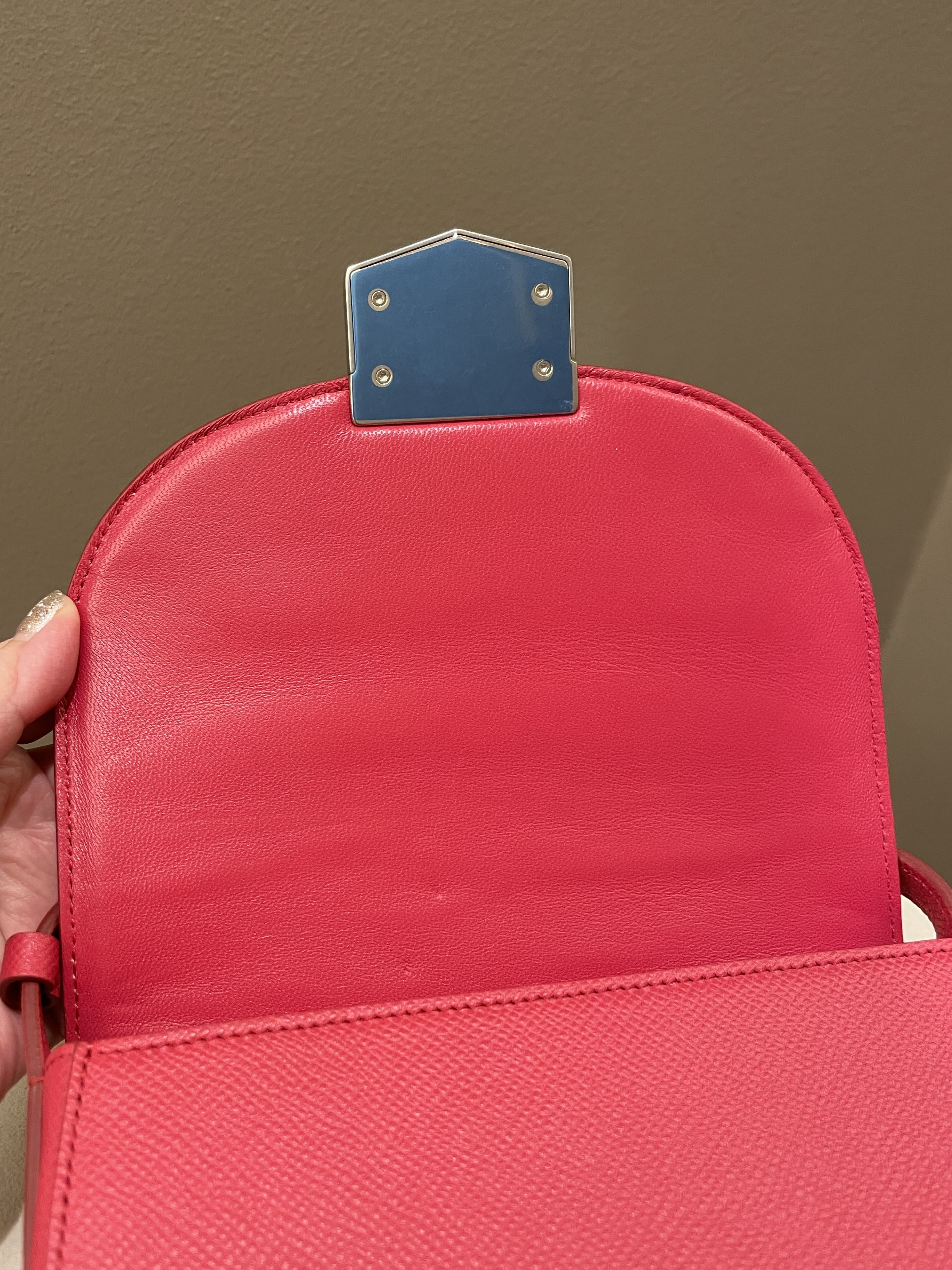 Celine Trotteur Bag Light Red (Epsom Like) Leather
