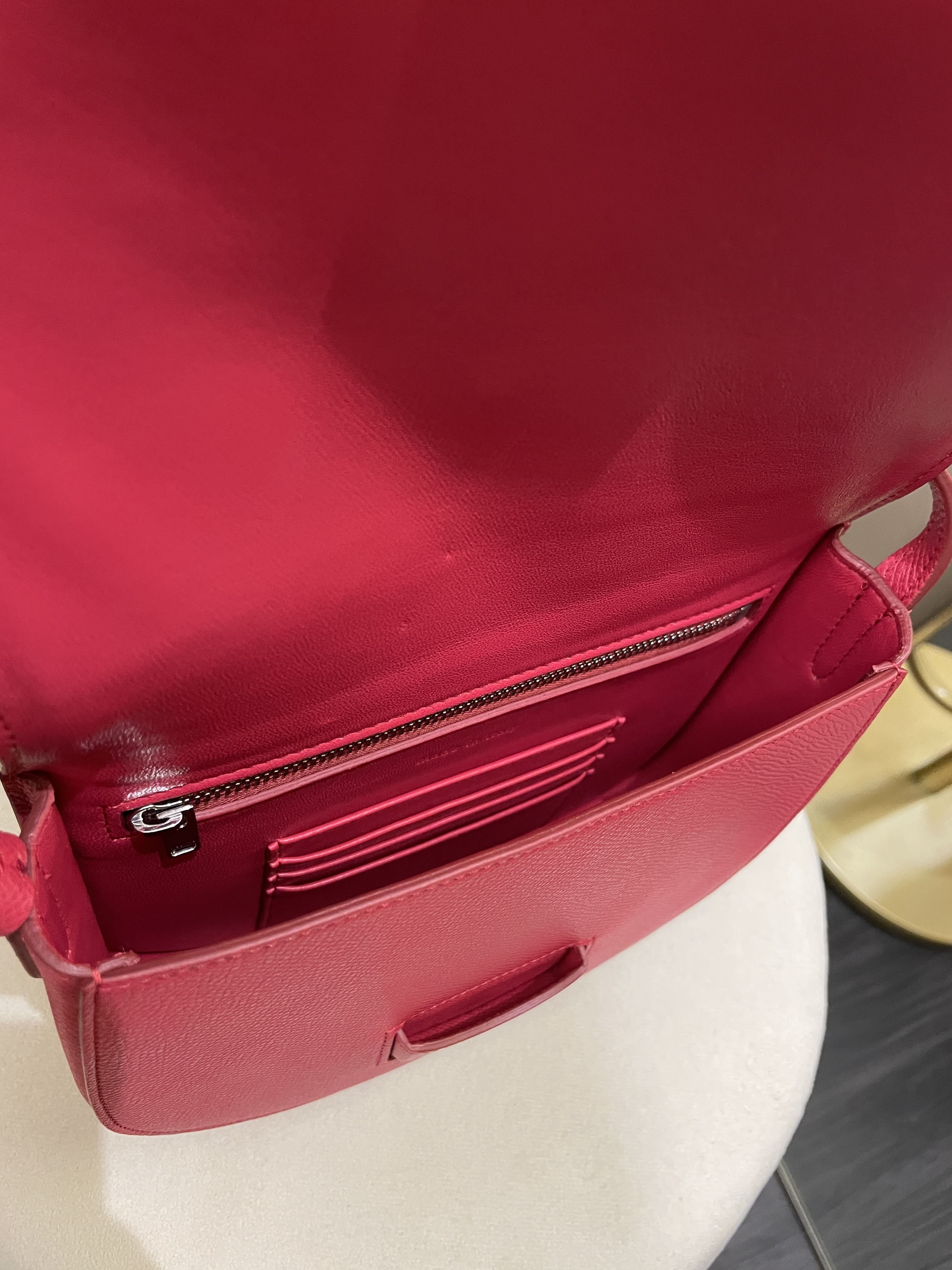 Celine Trotteur Bag Light Red (Epsom Like) Leather