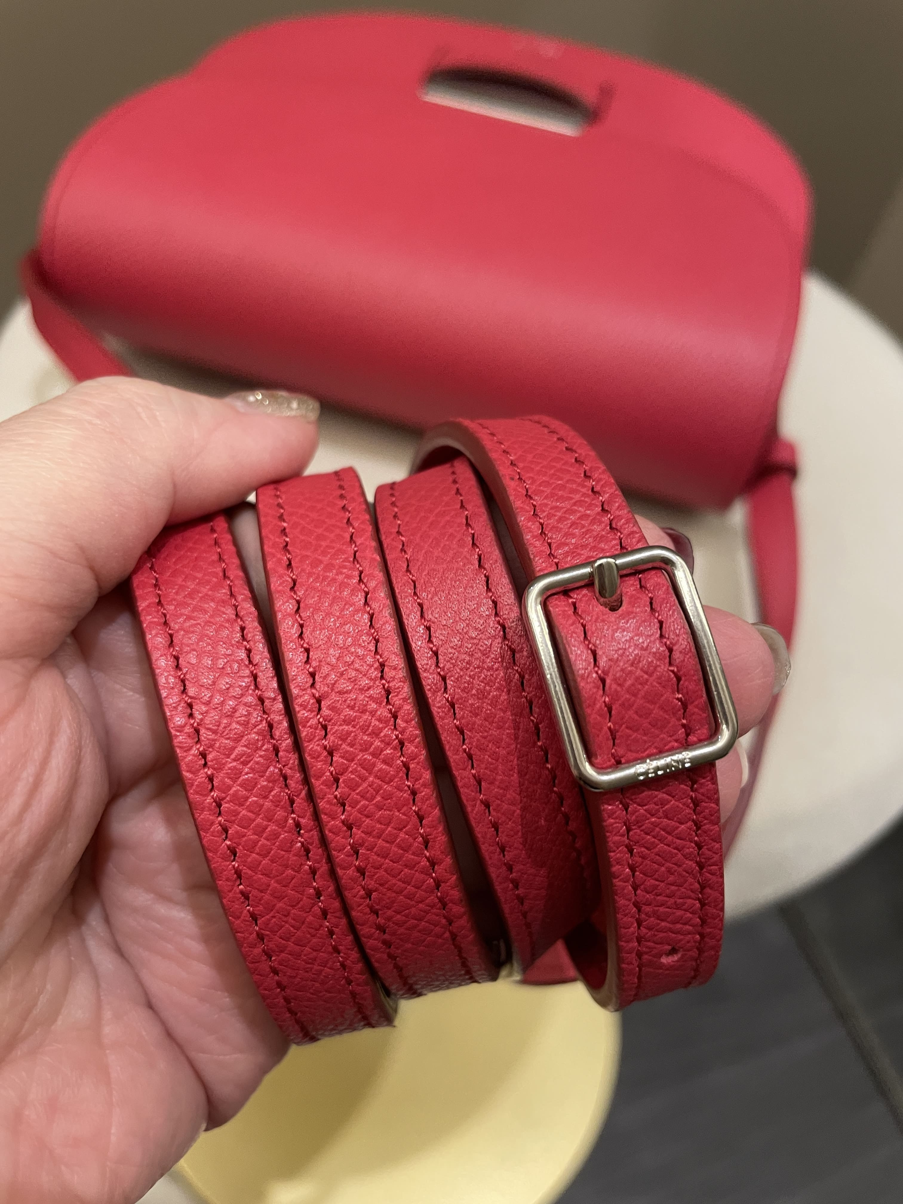 Celine Trotteur Bag Light Red (Epsom Like) Leather