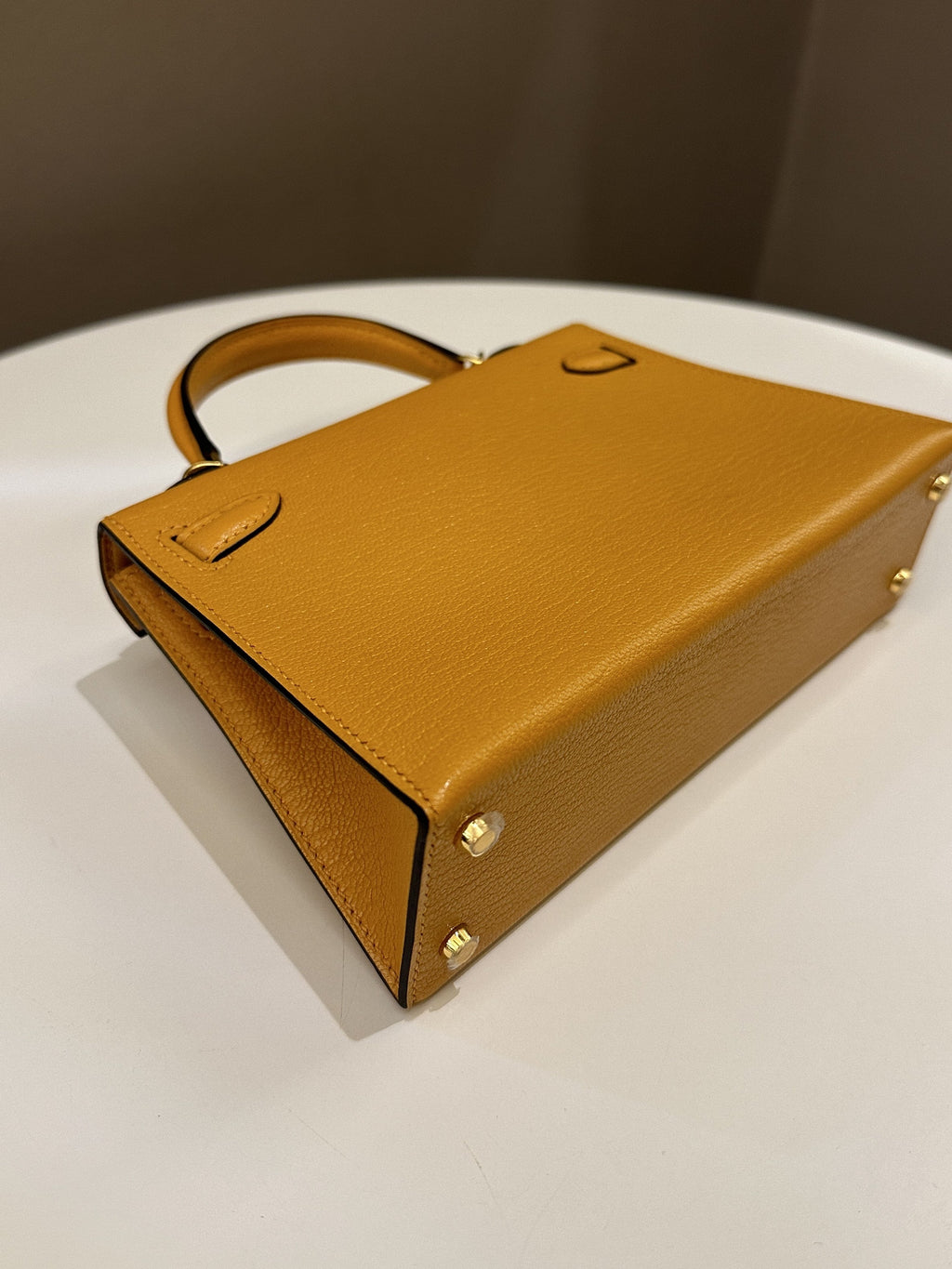 Hermes Mini Kelly 20 Moutarde ChÃƒÆ’Ã‚Â¨vre
