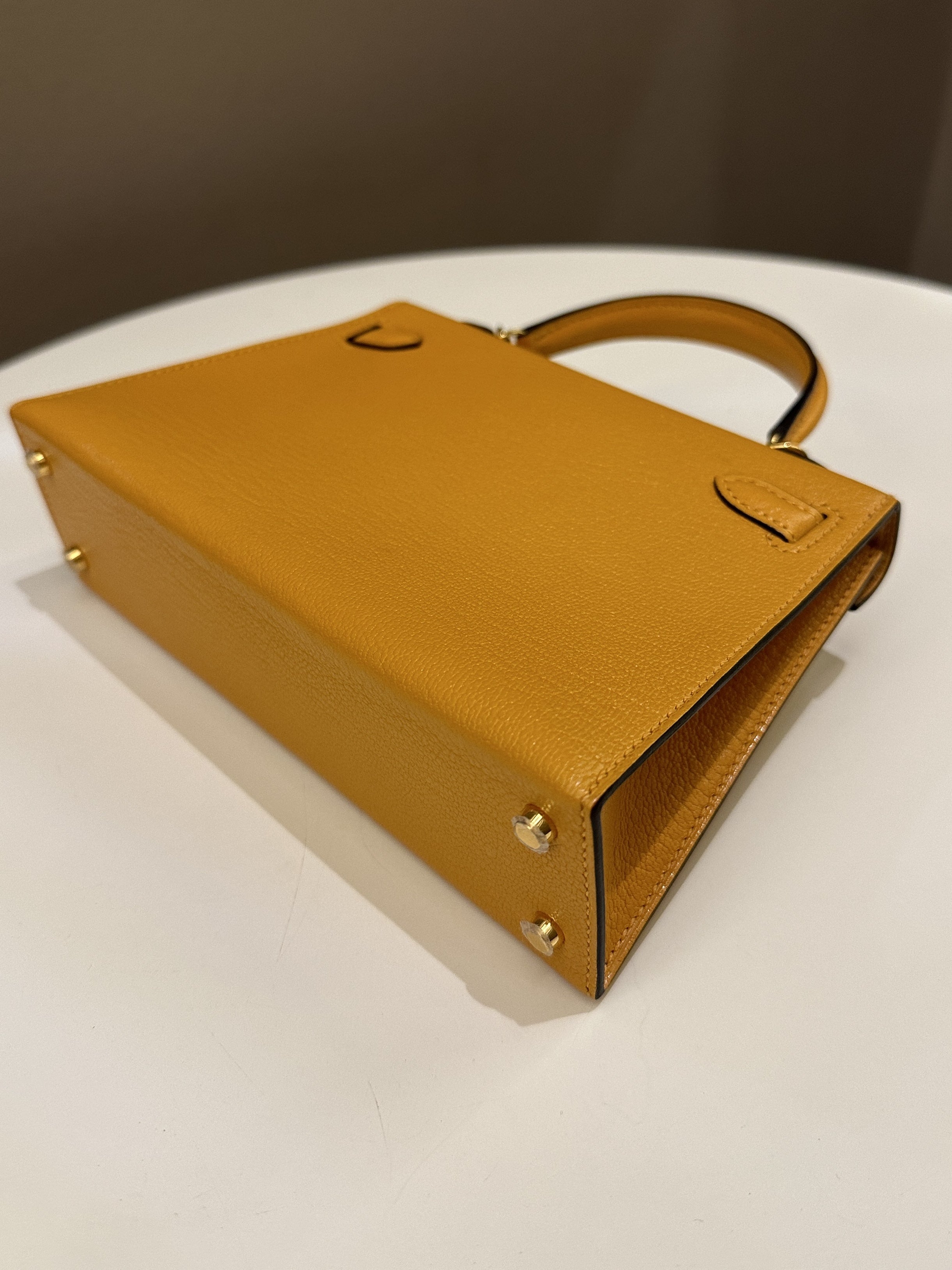 Hermes Mini Kelly 20 Moutarde ChÃƒÆ’Ã‚Â¨vre
