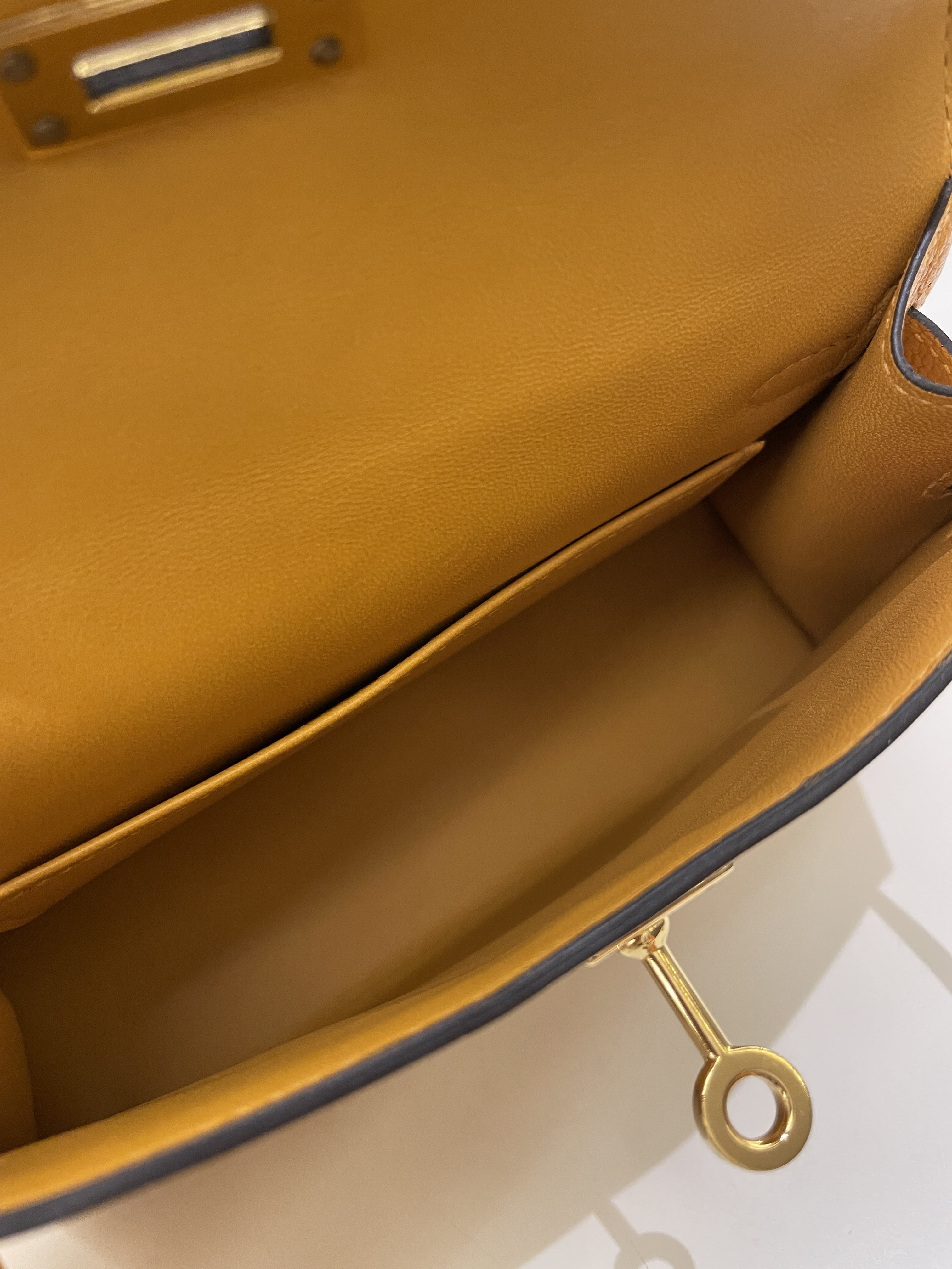Hermes Mini Kelly 20 Moutarde ChÃƒÆ’Ã‚Â¨vre