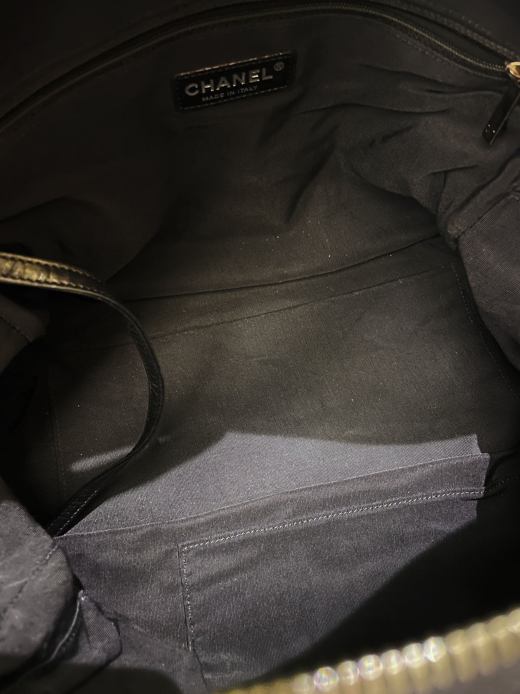 Chanel Dual Zip Quilted Bowling Bag Black Lambskin