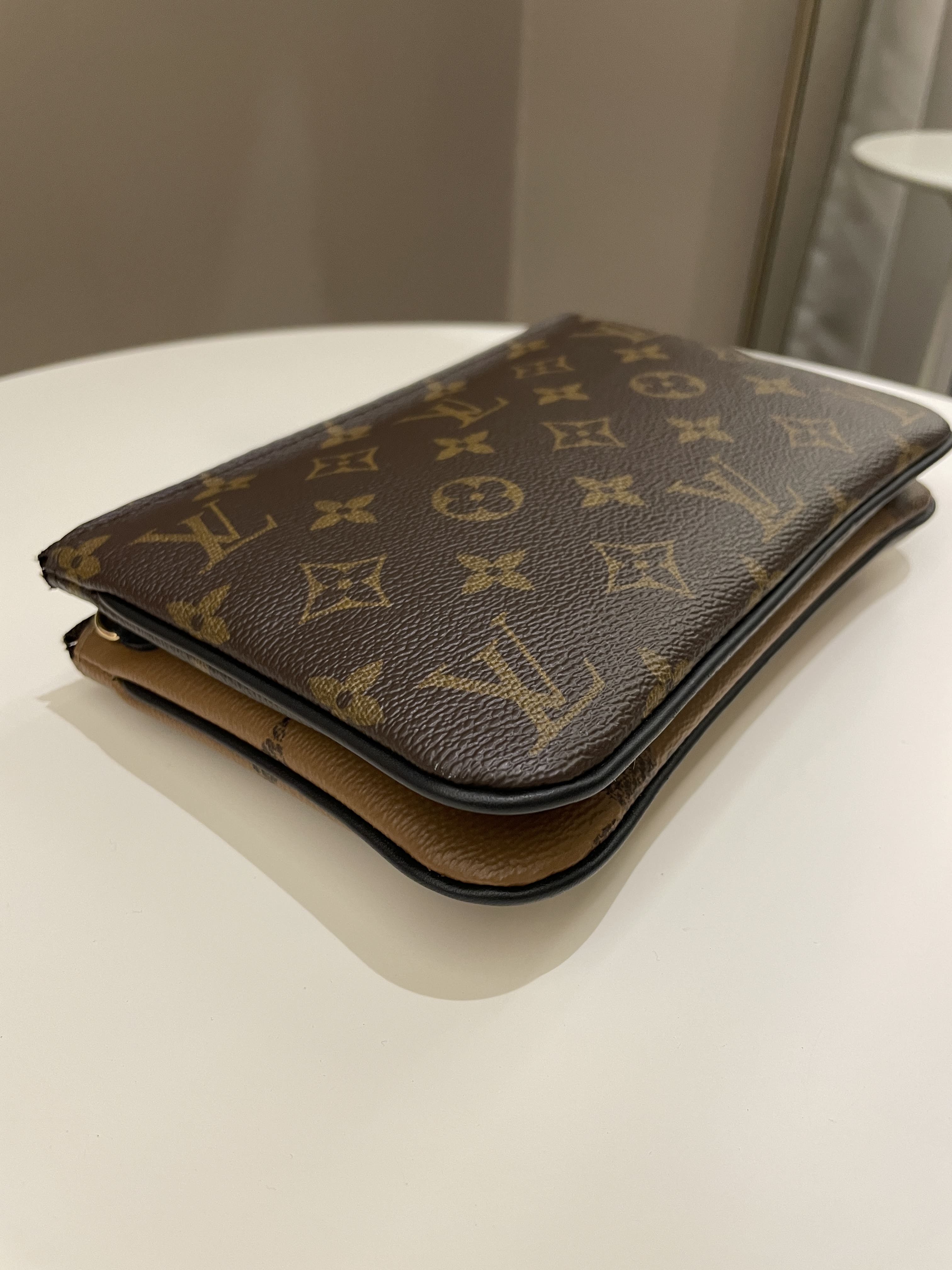 Louis Vuitton Double Zip Pochette Monogram Giant Reverse