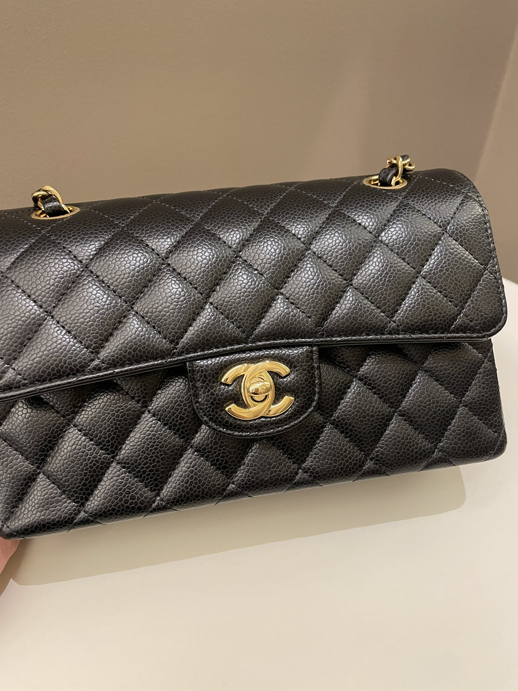 Chanel Classic Quilted Small Double Flap Black Caviar