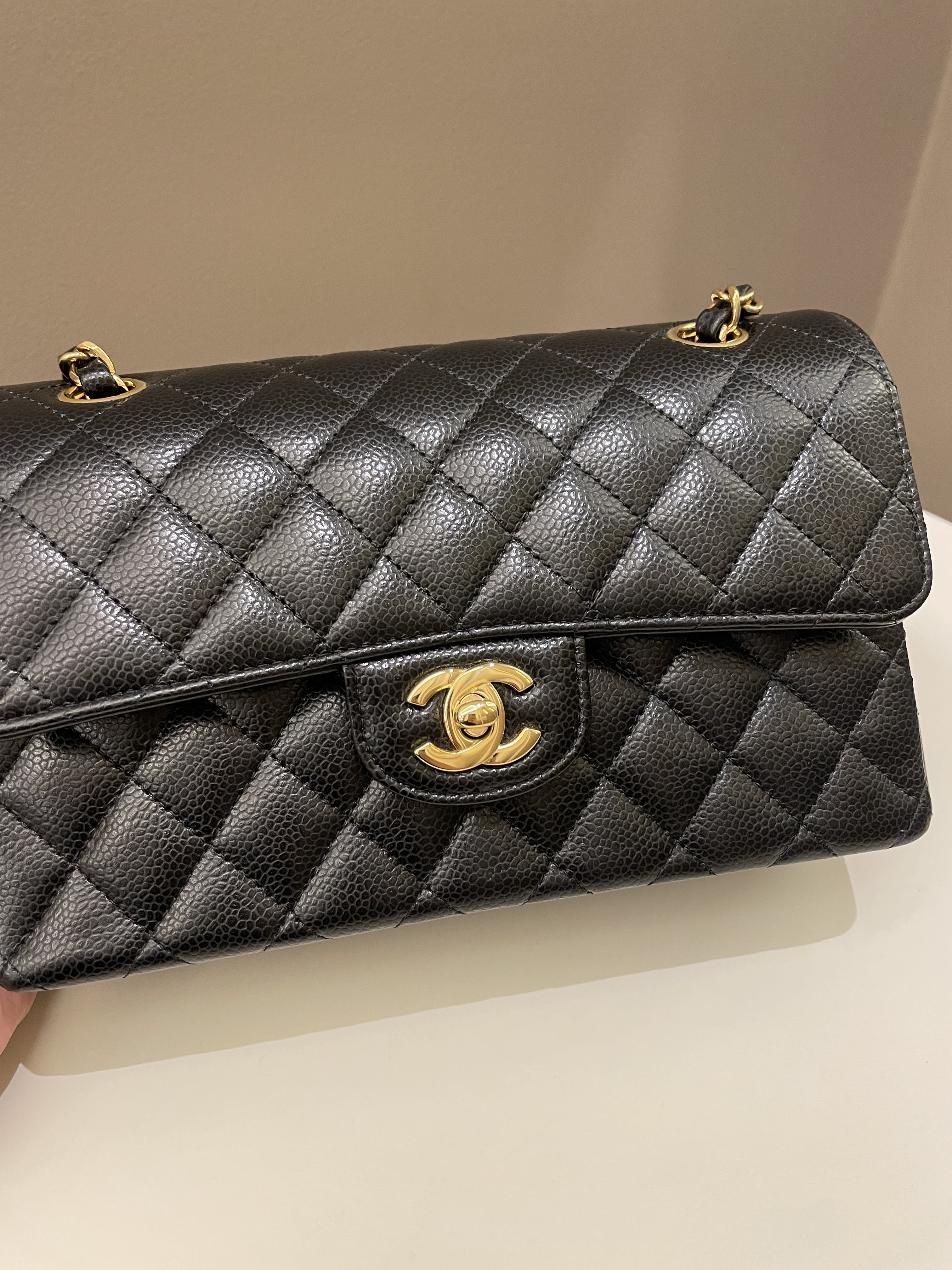 Chanel Classic Quilted Small Double Flap Black Caviar