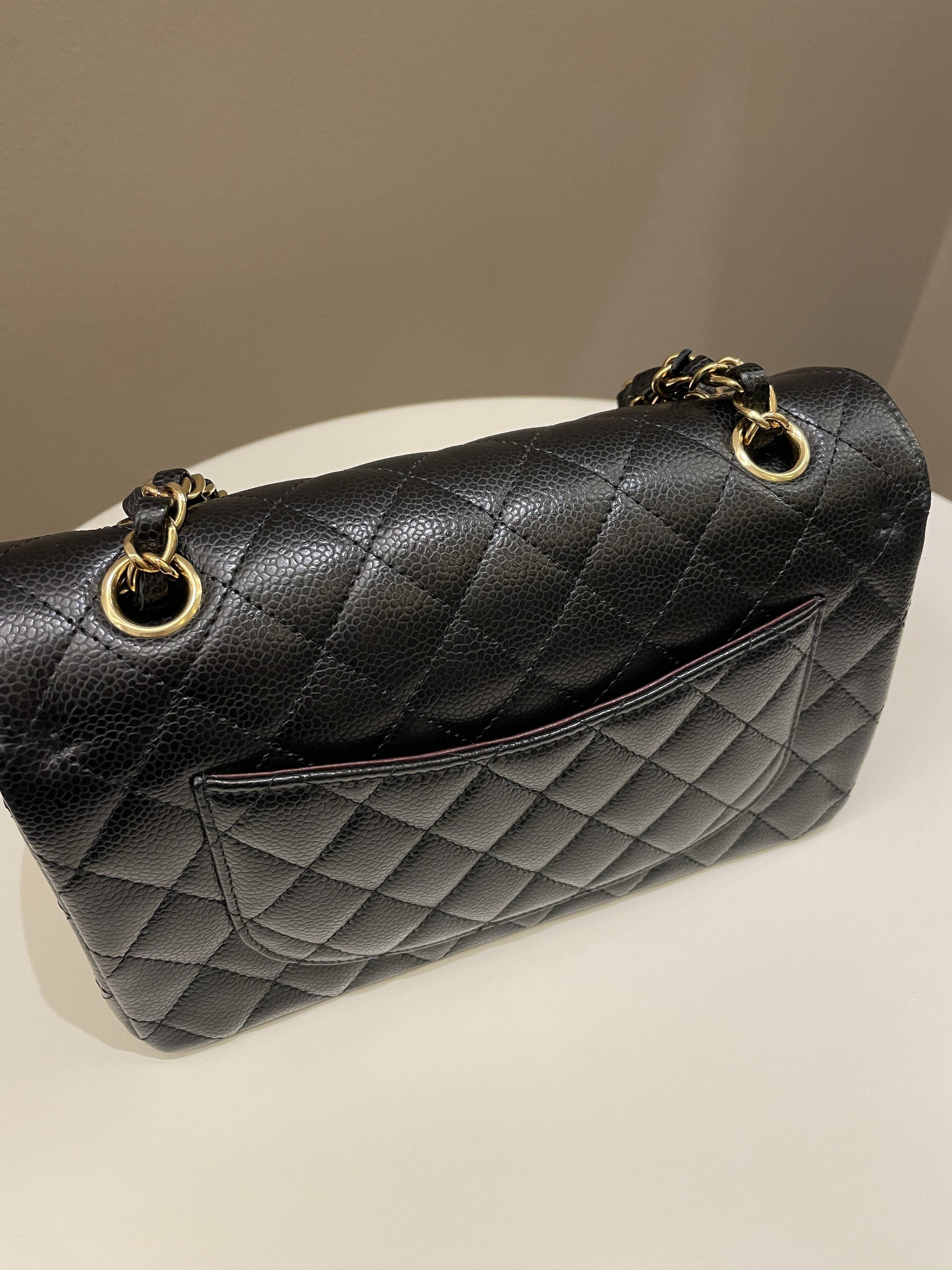Chanel Classic Quilted Small Double Flap Black Caviar