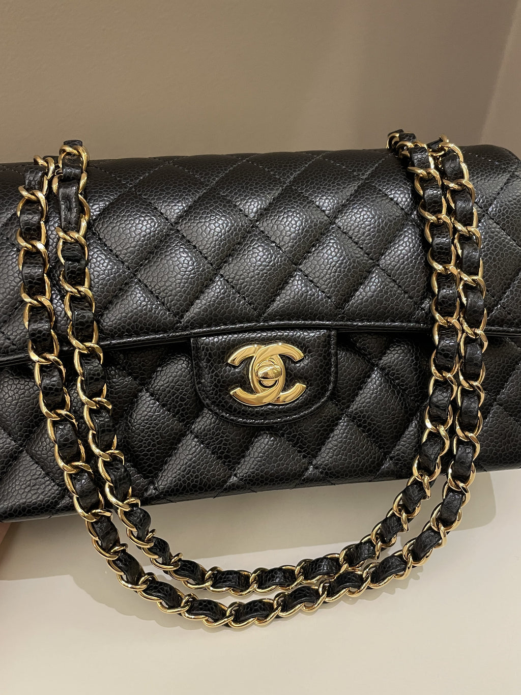Chanel Classic Quilted Small Double Flap Black Caviar