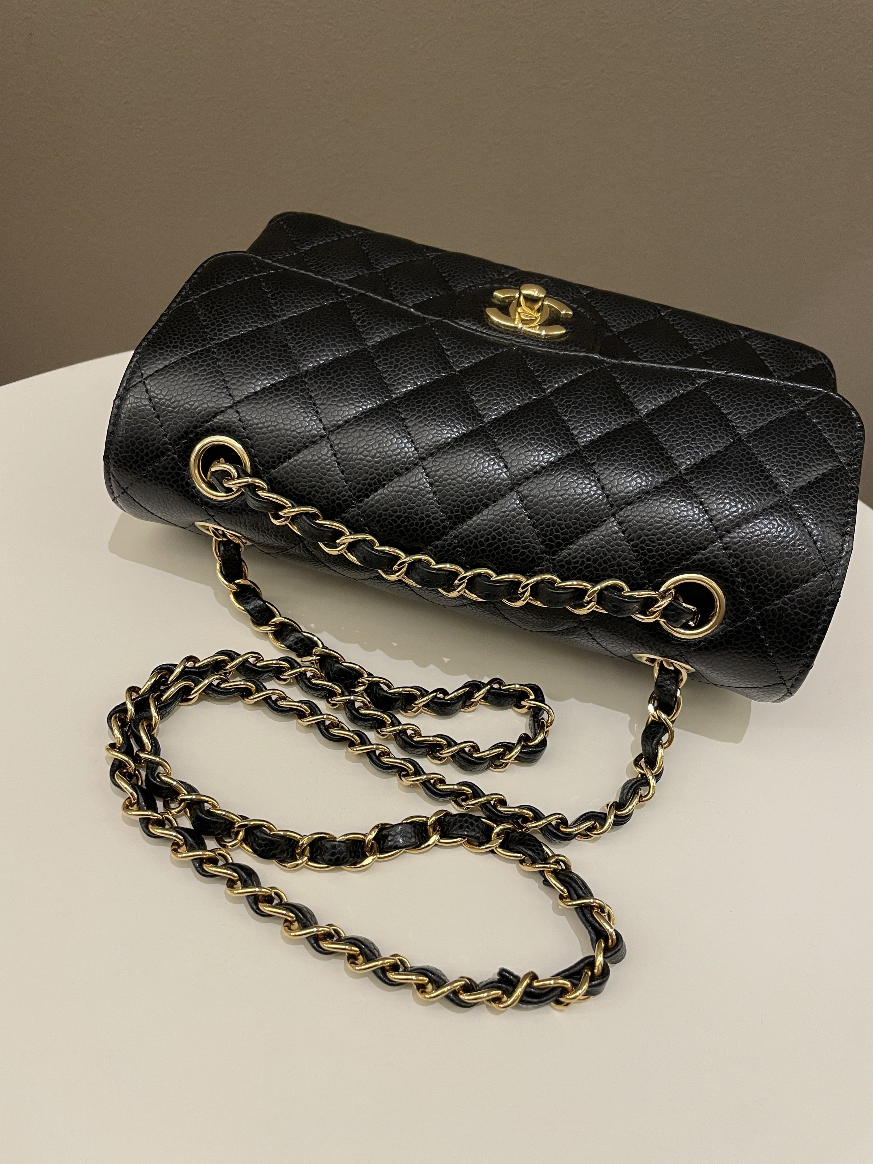 Chanel Classic Quilted Small Double Flap Black Caviar