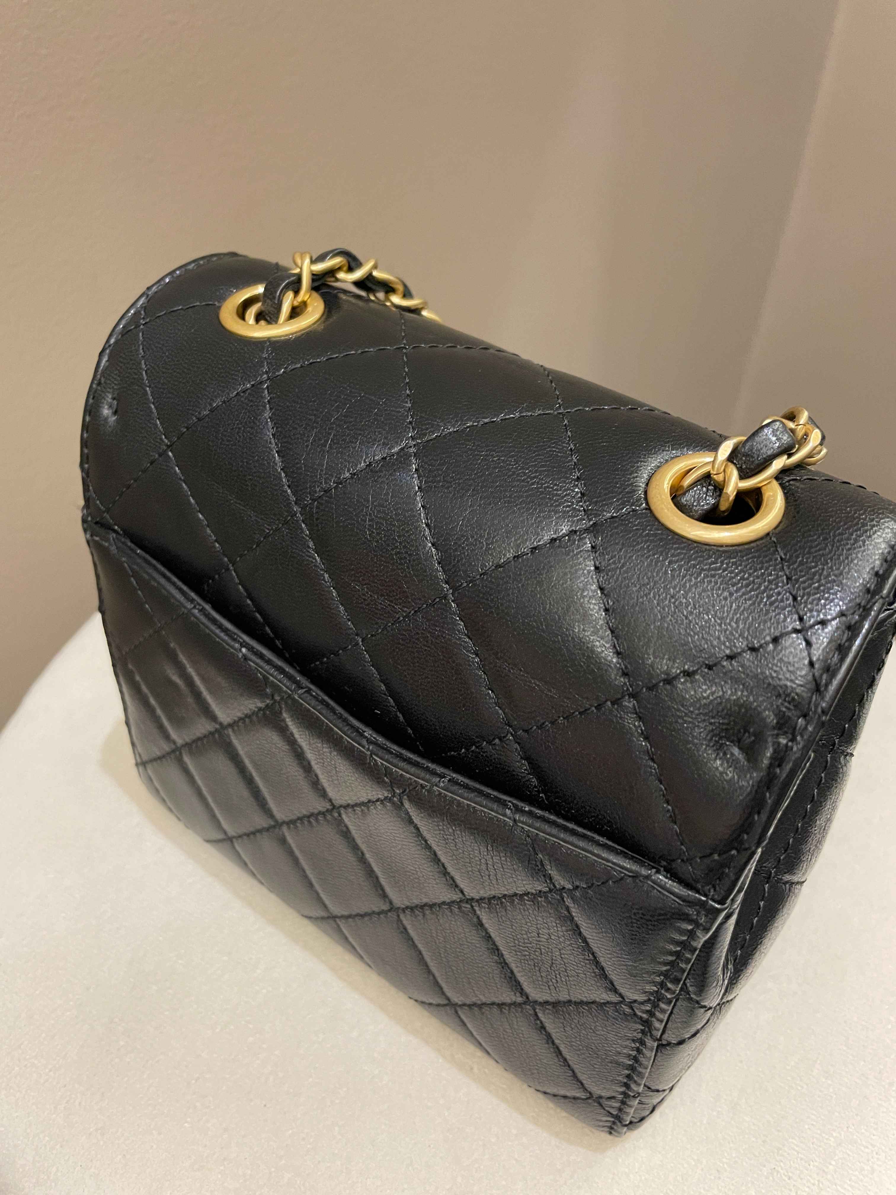 Chanel 22K Mini Square Flap Bag Black