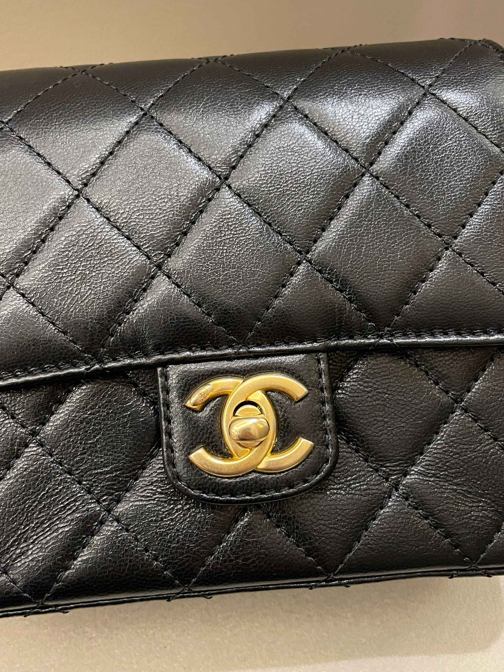 Chanel 22K Mini Square Flap Bag Black