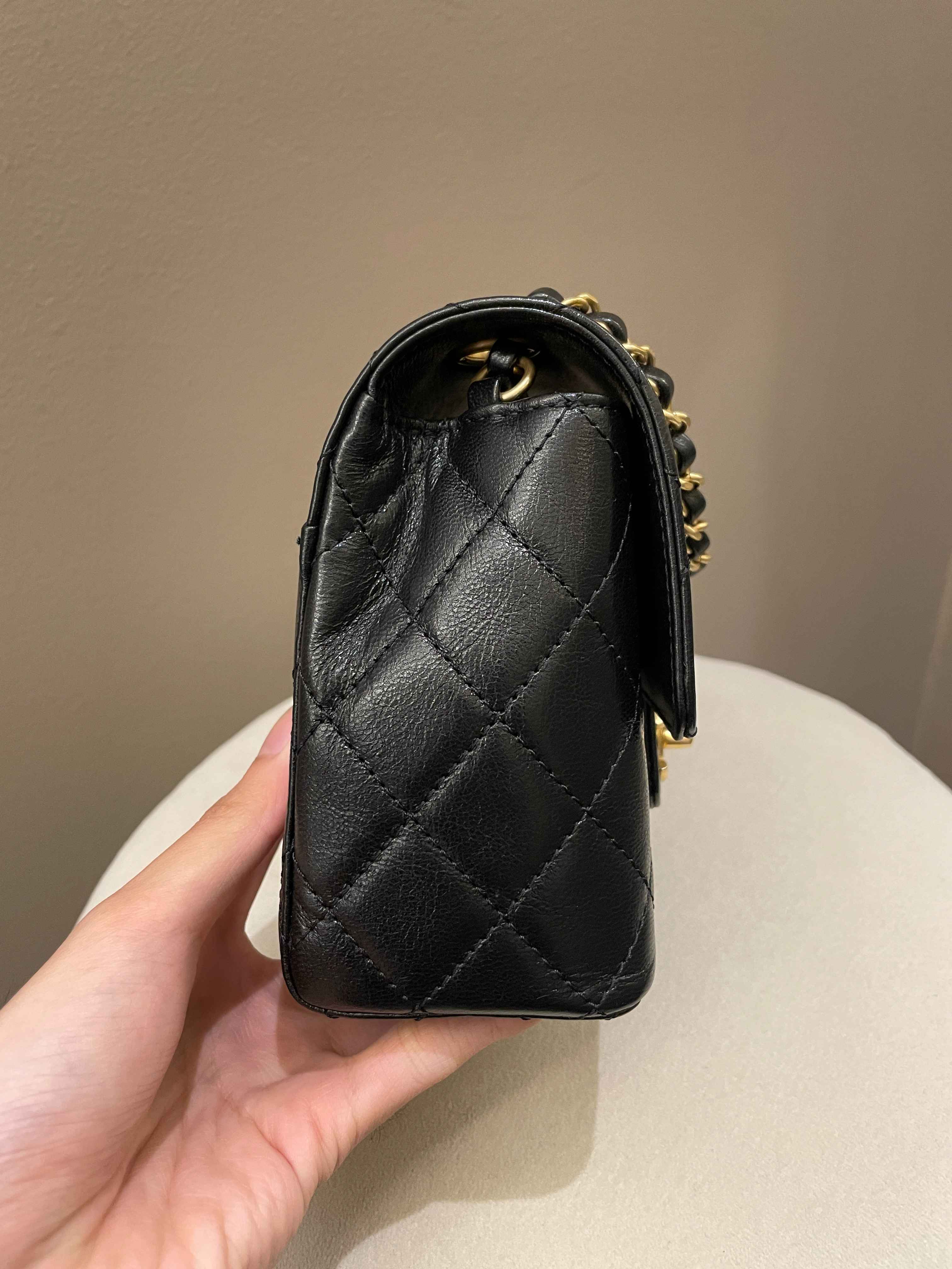 Chanel 22K Mini Square Flap Bag Black