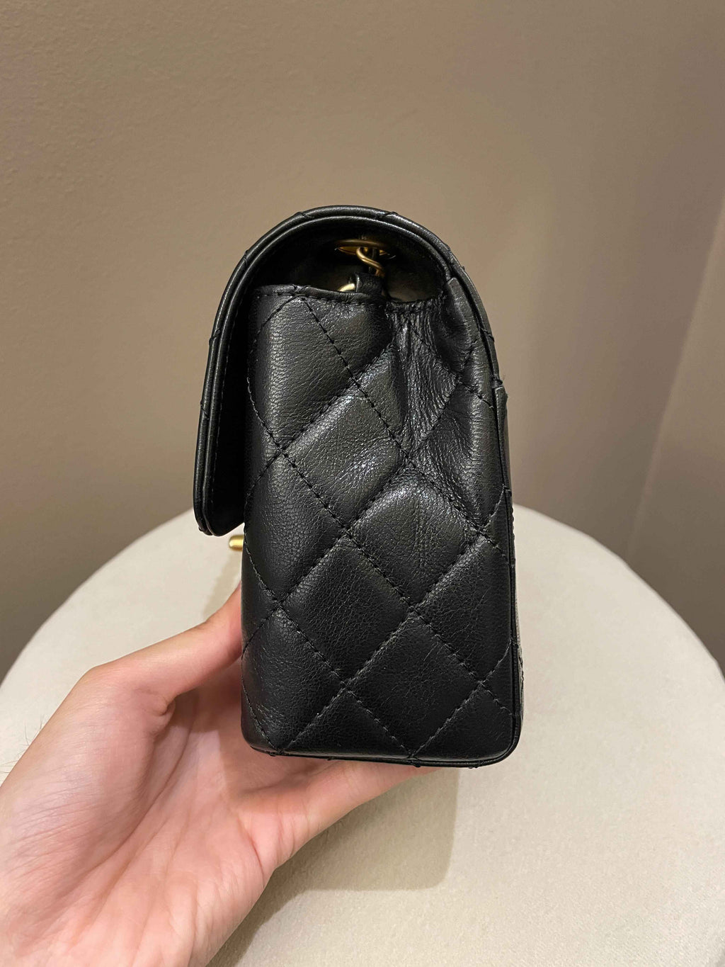 Chanel 22K Mini Square Flap Bag Black